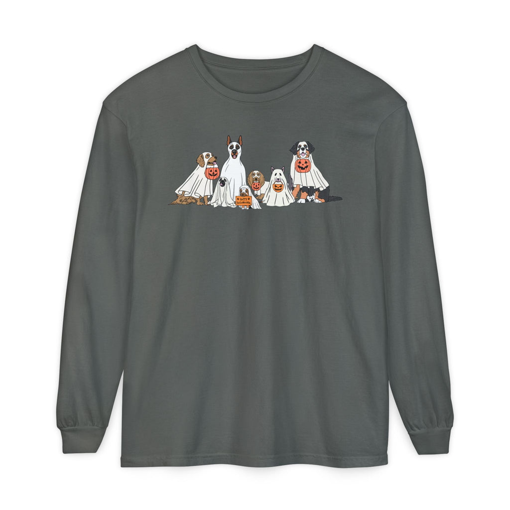Halloween Ghost Dogs Long Sleeve Tshirt | Fun Holiday original design Long Sleeve