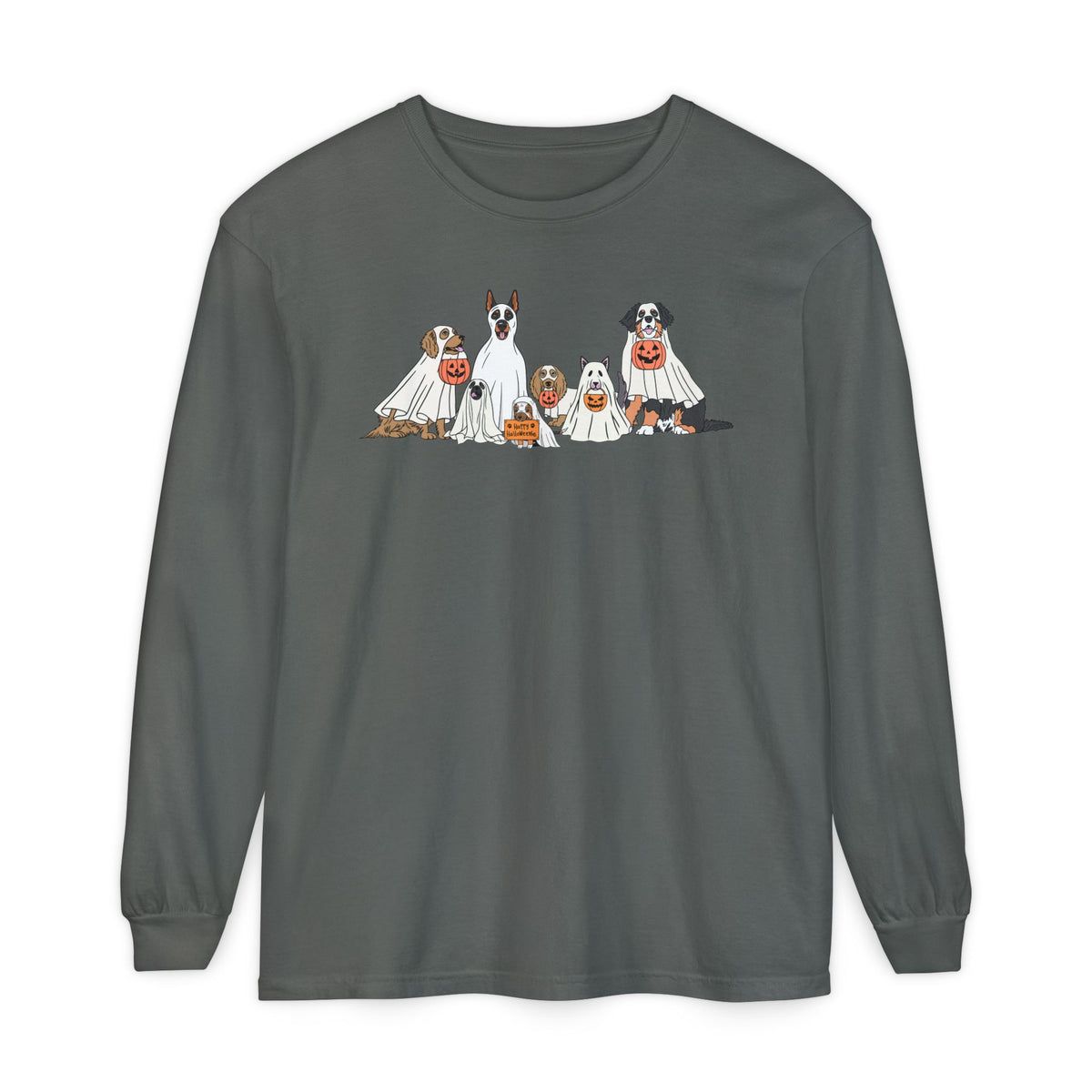 Halloween Ghost Dogs Long Sleeve Tshirt | Fun Holiday original design Long Sleeve