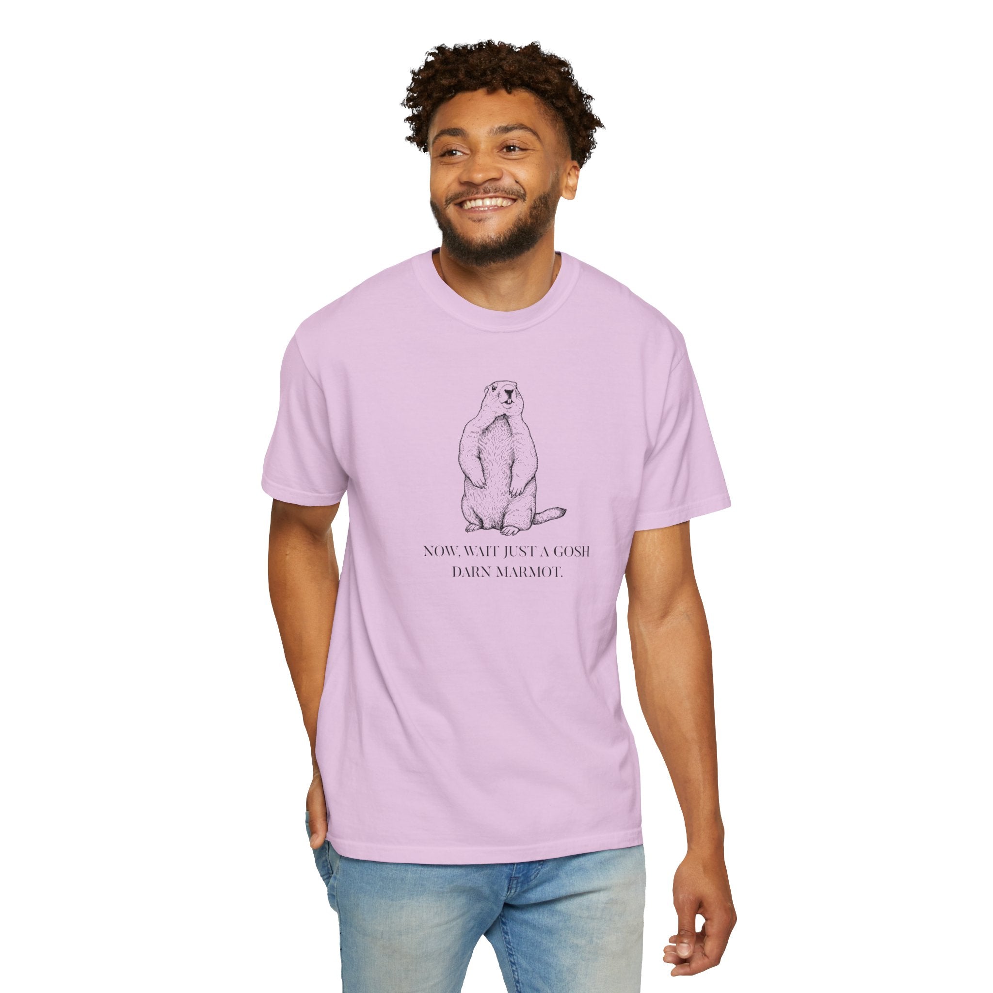 "Wait Just a Gosh Darn Marmot" Tshirt | Animal Lover Humor Tee