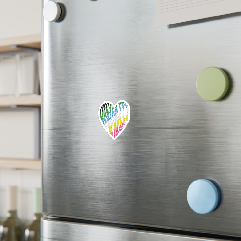 Disability Pride Heart Sticker | Kiss-Cut Vinyl Decal