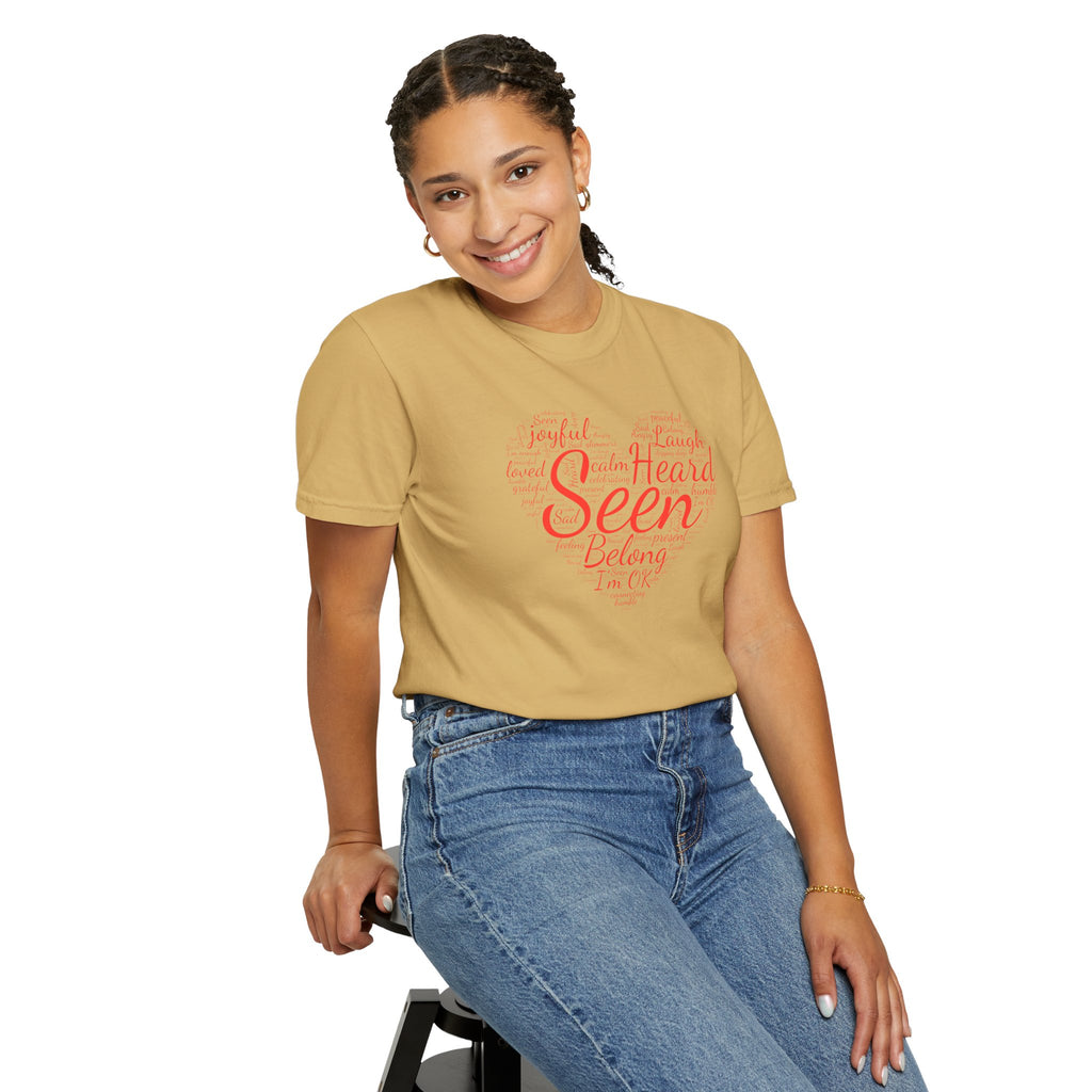 Seen Heart Tee | Support Mental Health Awareness Top | Belonging Tshirt