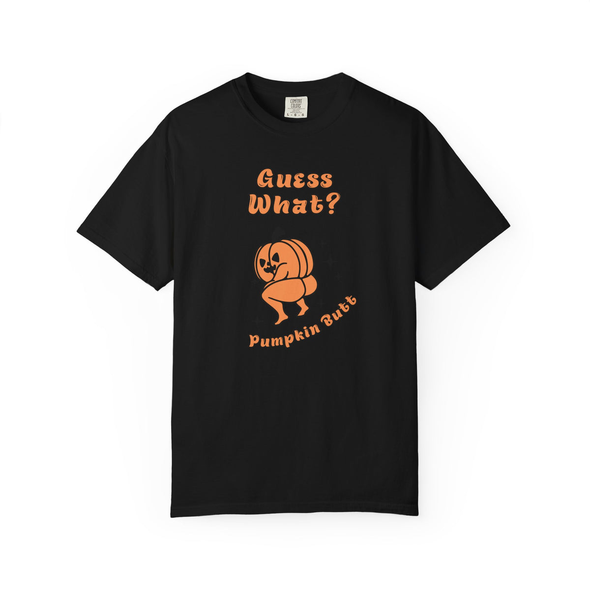Halloween Pumpkin Shirt - "Guesss What? Pumpkin Butt" Cute Retro Graphic Tee