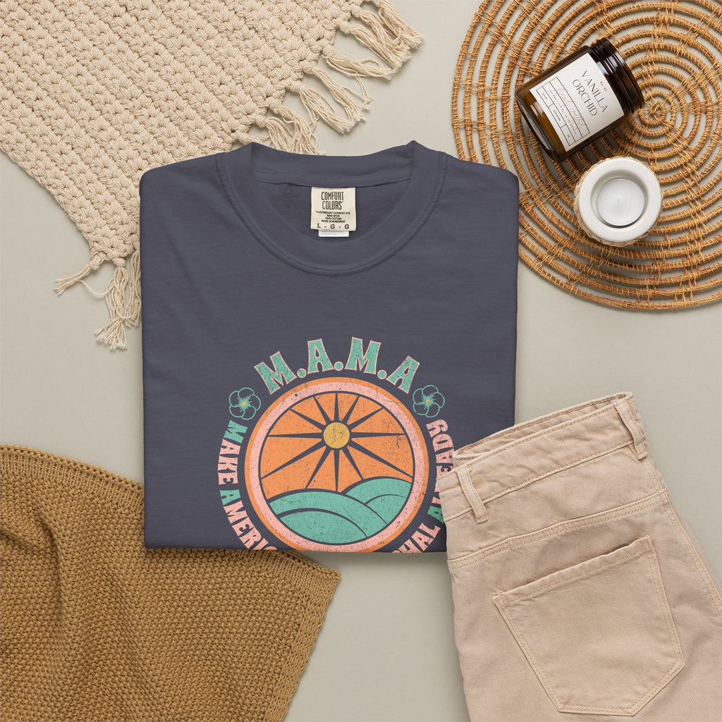M.A.M.A 'Make America Matriarchal Already' T-Shirt — Retro Sun & Waves Feminist Tee