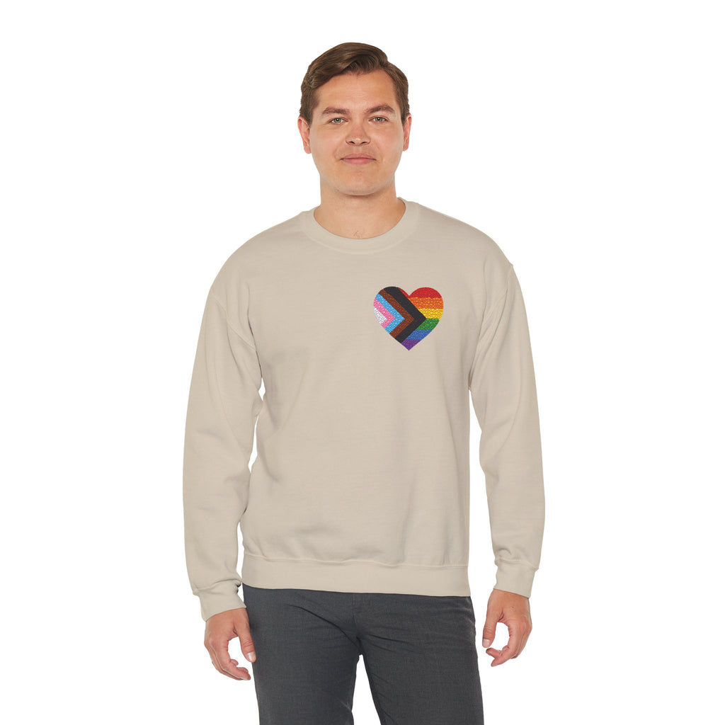 Rainbow Heart Pride Sweatshirt | Heart Graphic Crewneck
