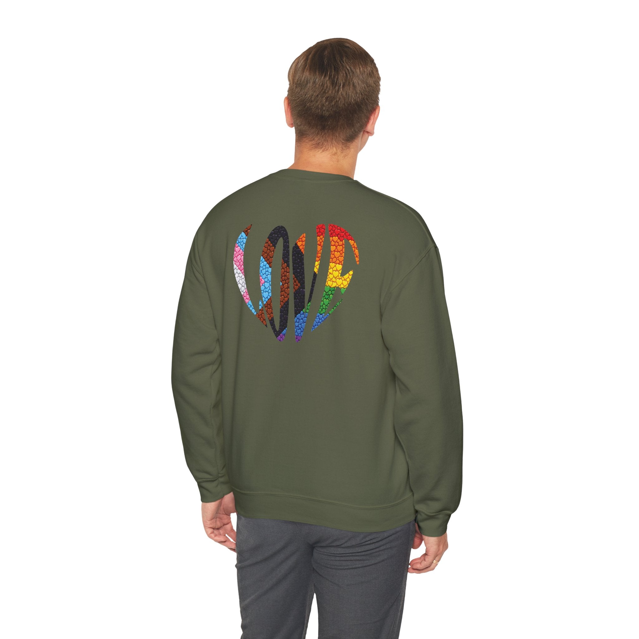 Rainbow Heart Pride Sweatshirt | Heart Graphic Crewneck