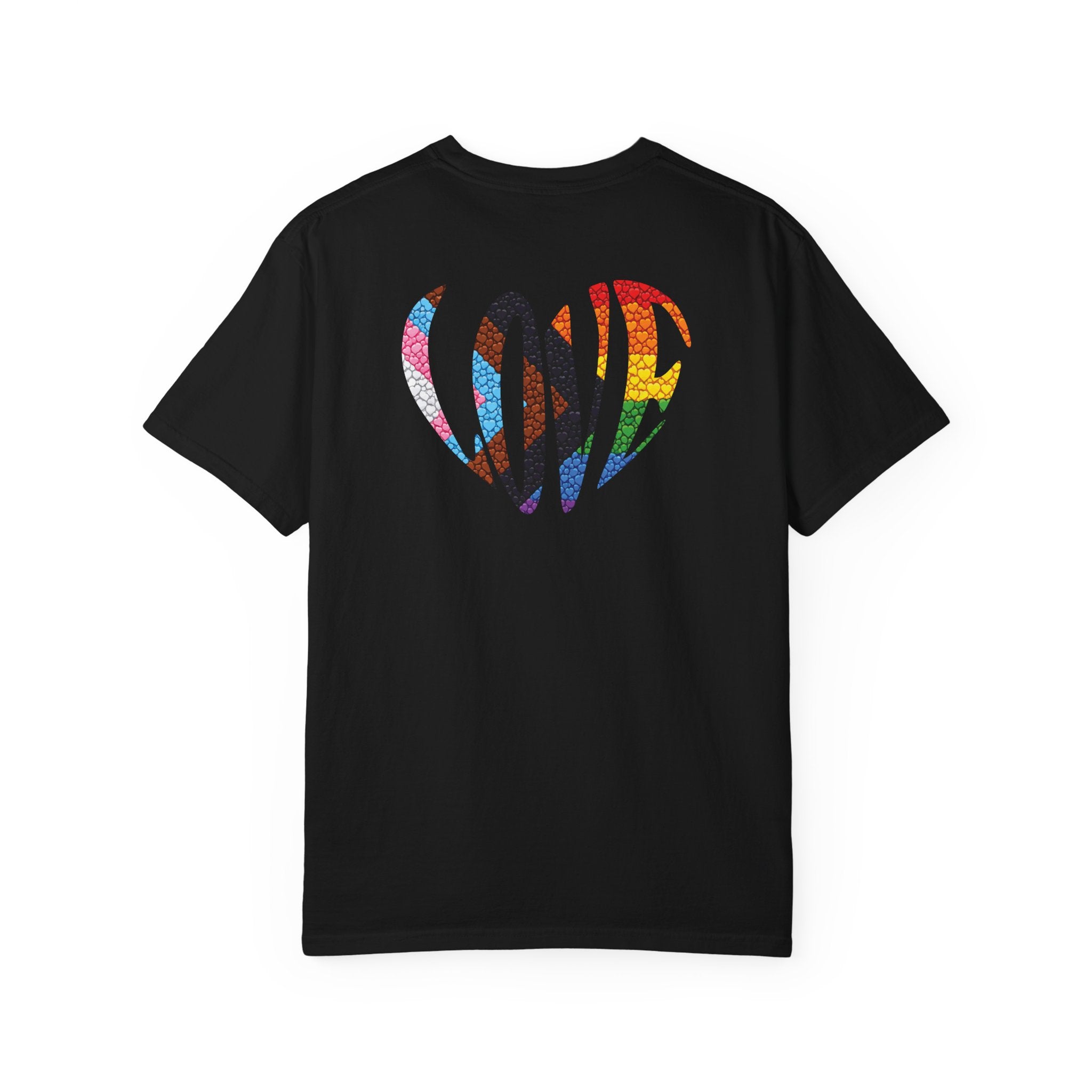 Pride Heart T-Shirt | Rainbow Striped Love Heart Tee