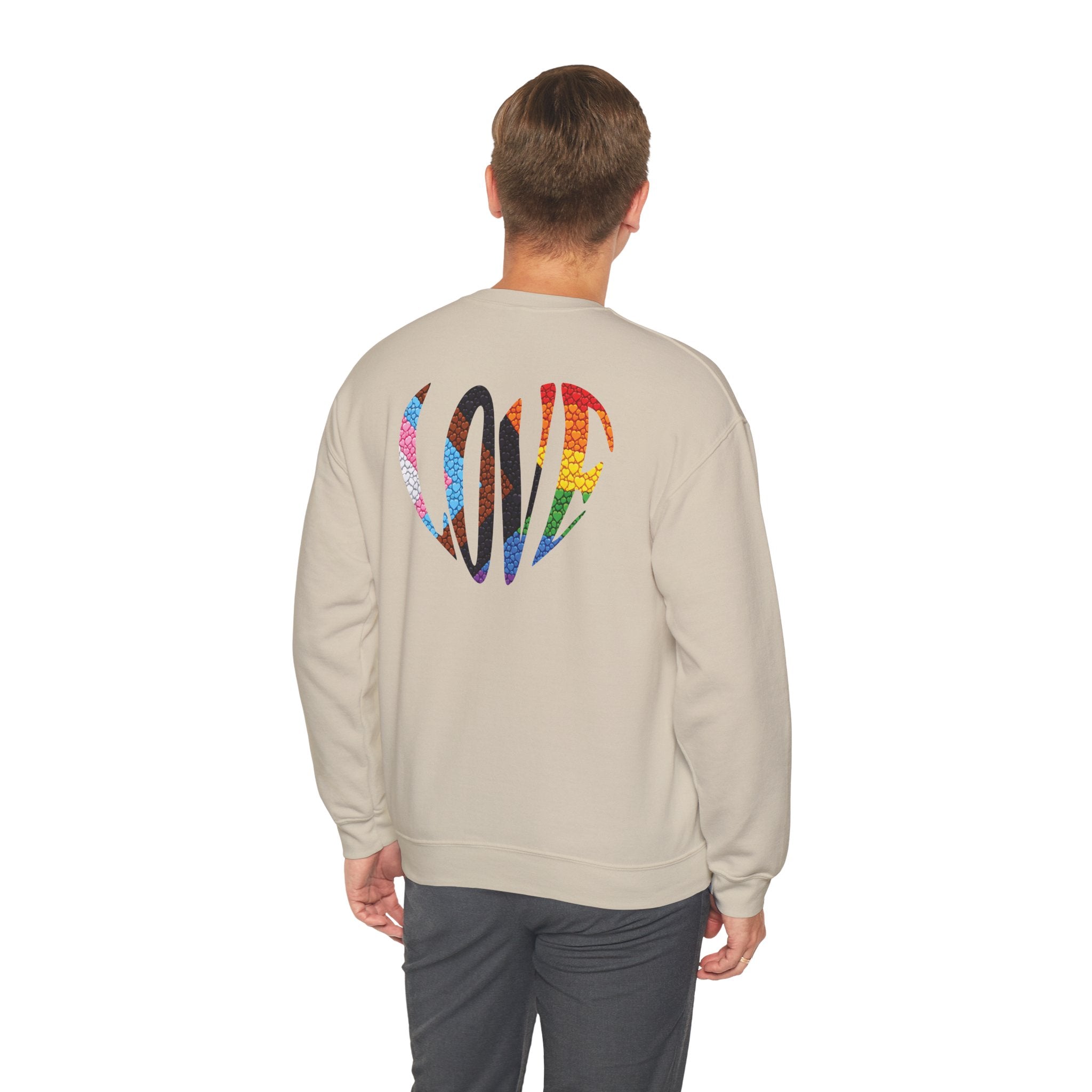 Rainbow Heart Pride Sweatshirt | Heart Graphic Crewneck