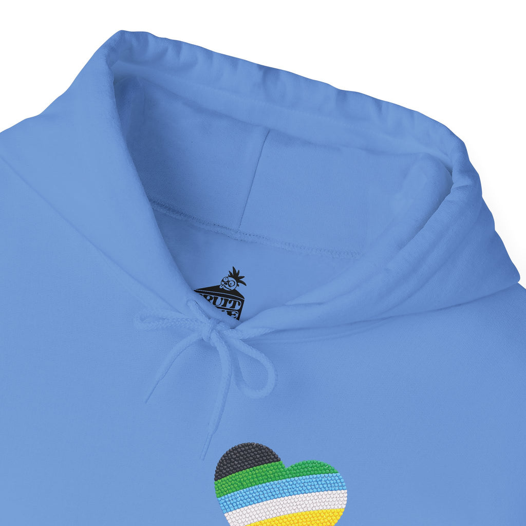 Disability Pride Heart Hoodie | Rainbow Striped Heart Pullover