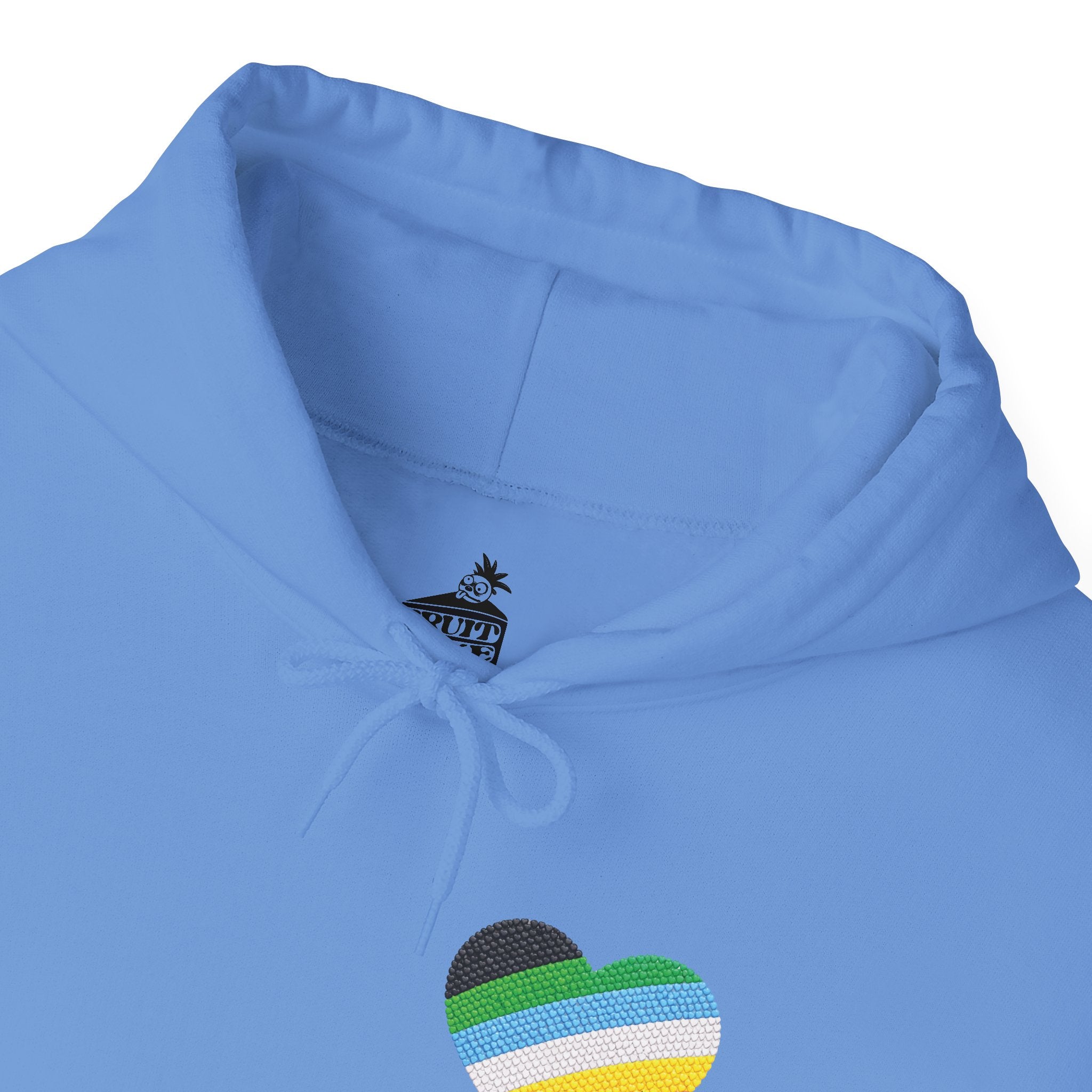 Disability Pride Heart Hoodie | Rainbow Striped Heart Pullover