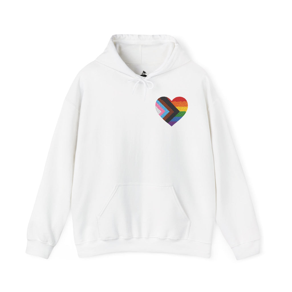 LGBTQIA Pride Heart Hoodie | Rainbow Pride Flag Heart Pullover