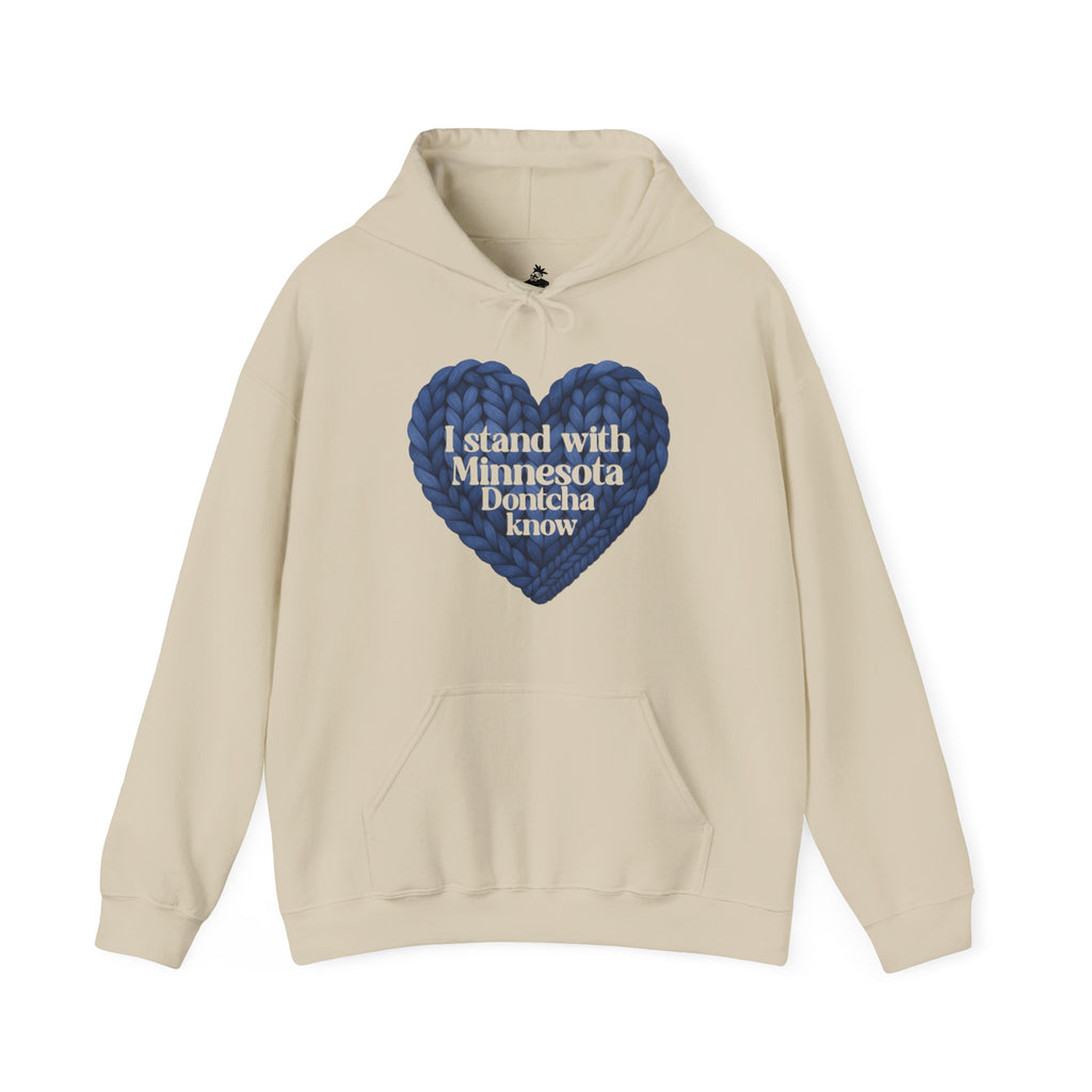 I Stand With Minnesota Heart Hoodie | State Pride Sweatshirt