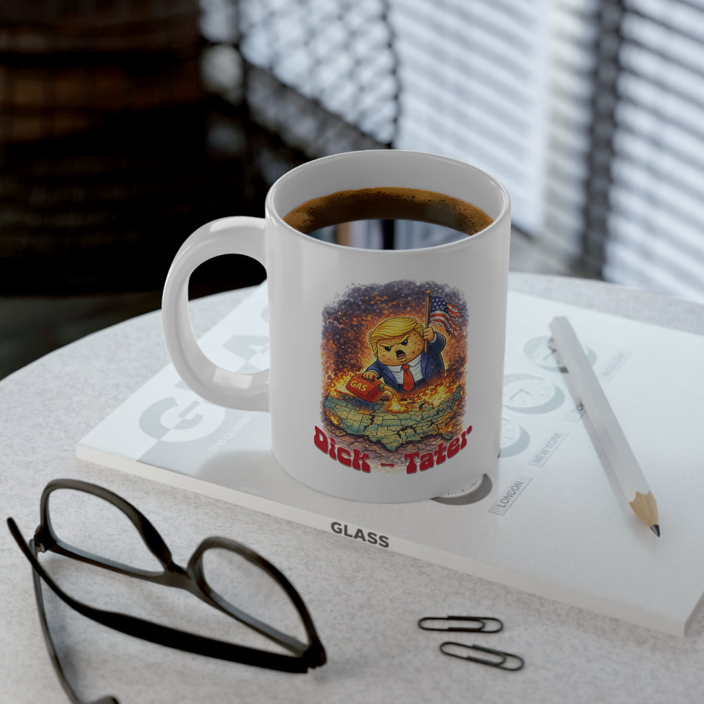 Jumbo Dick Tater US on fire Mug, 20oz