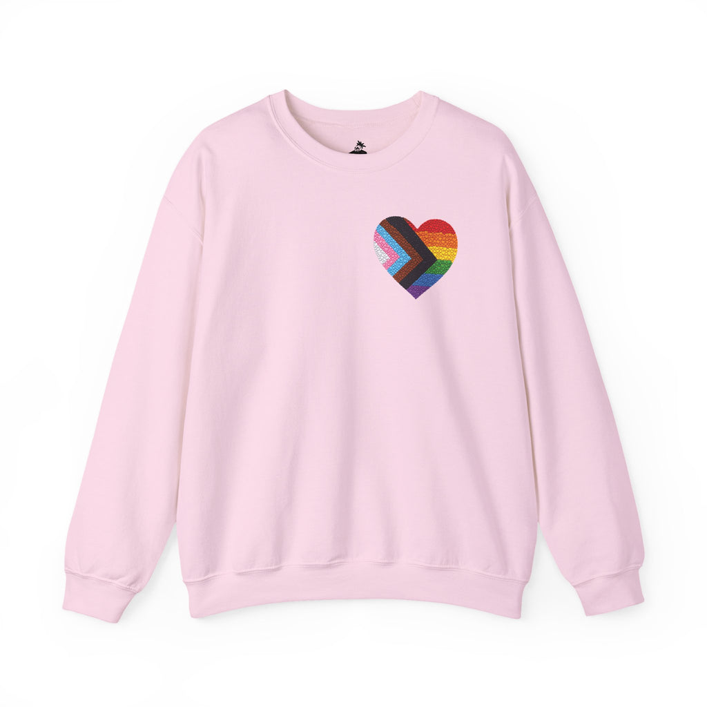Rainbow Heart Pride Sweatshirt | Heart Graphic Crewneck