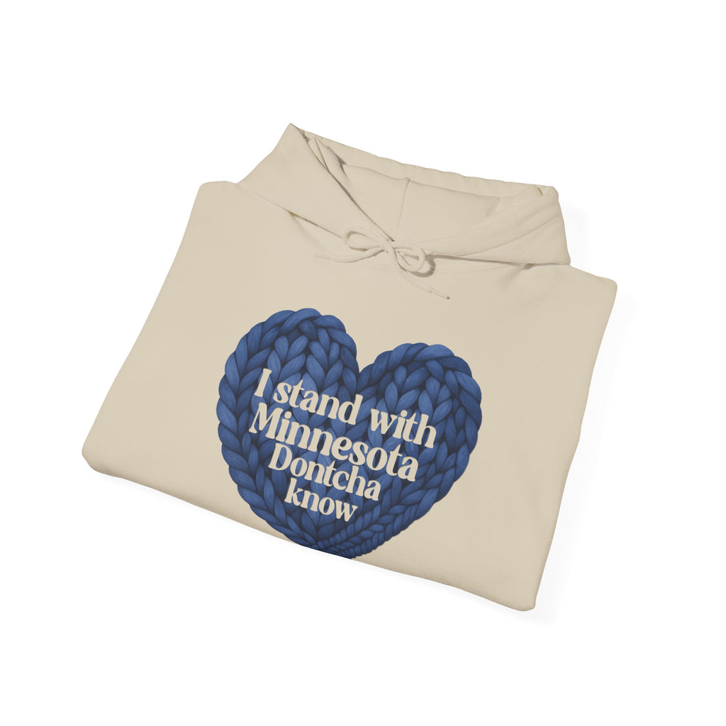 I Stand With Minnesota Heart Hoodie | State Pride Sweatshirt