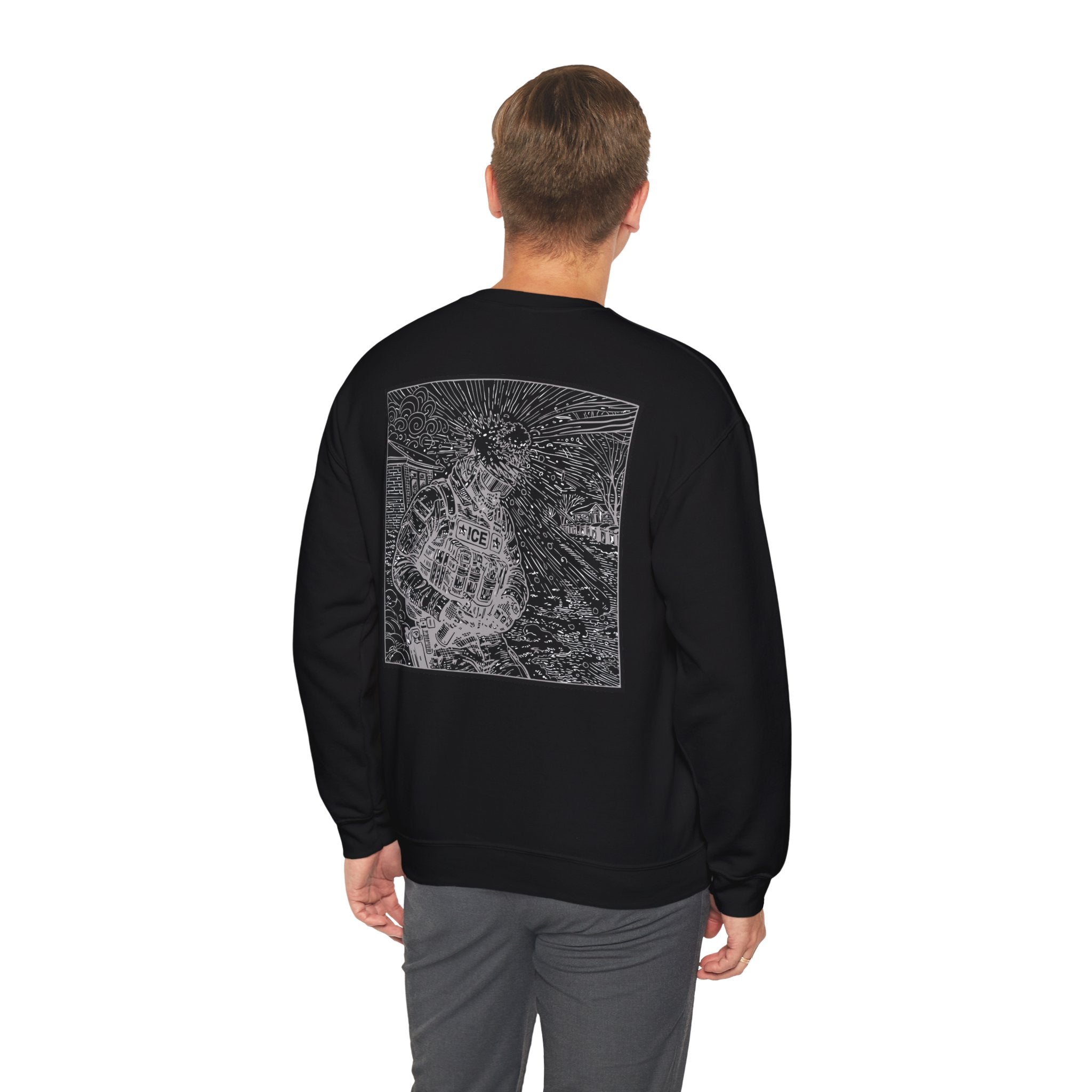 Resisting Ice One Snowball At A Time | Detailed Back Illustration Nailed With A Snowa