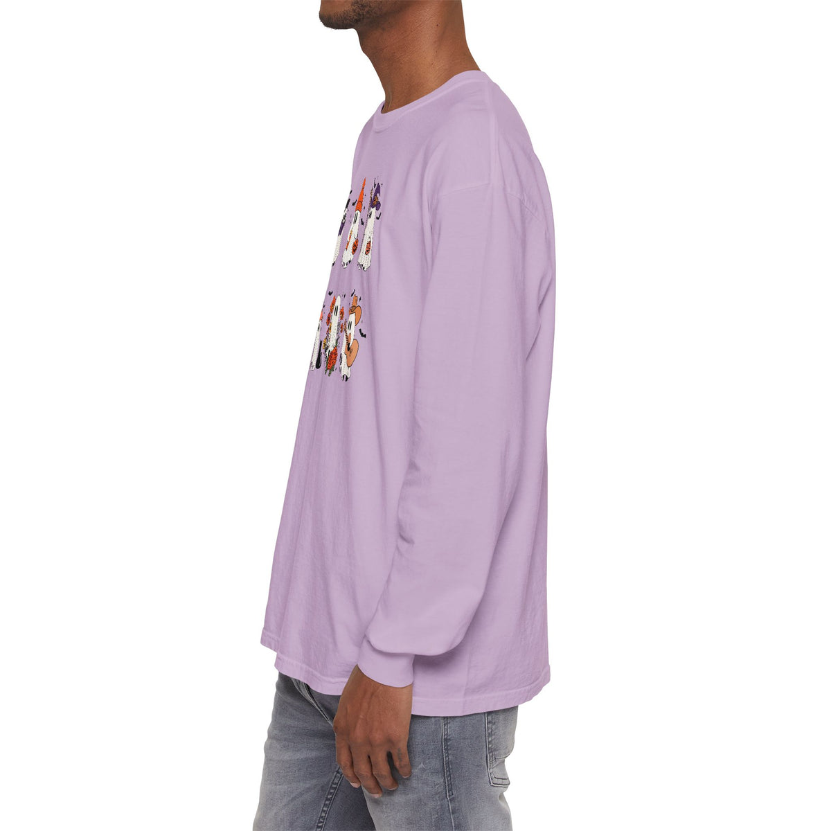 Halloween Ghost Cats Long Sleeve Tshirt | Fun Holiday original design Long Sleeve