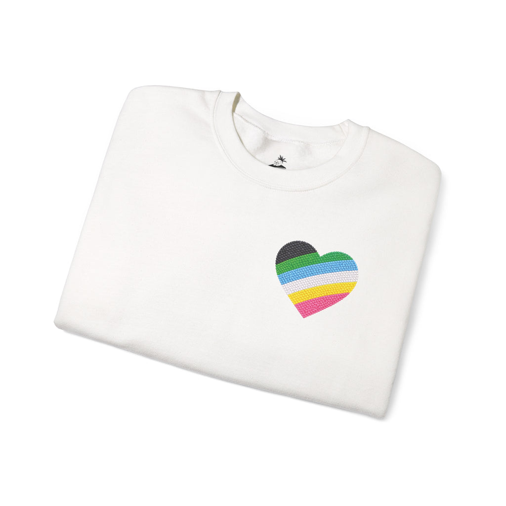 Disability Pride Sweatshirt | Heart Graphic Crewneck