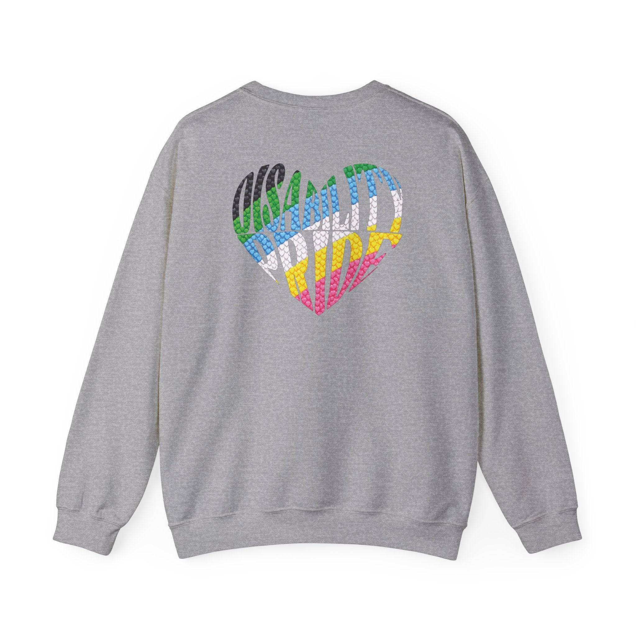 Disability Pride Sweatshirt | Heart Graphic Crewneck