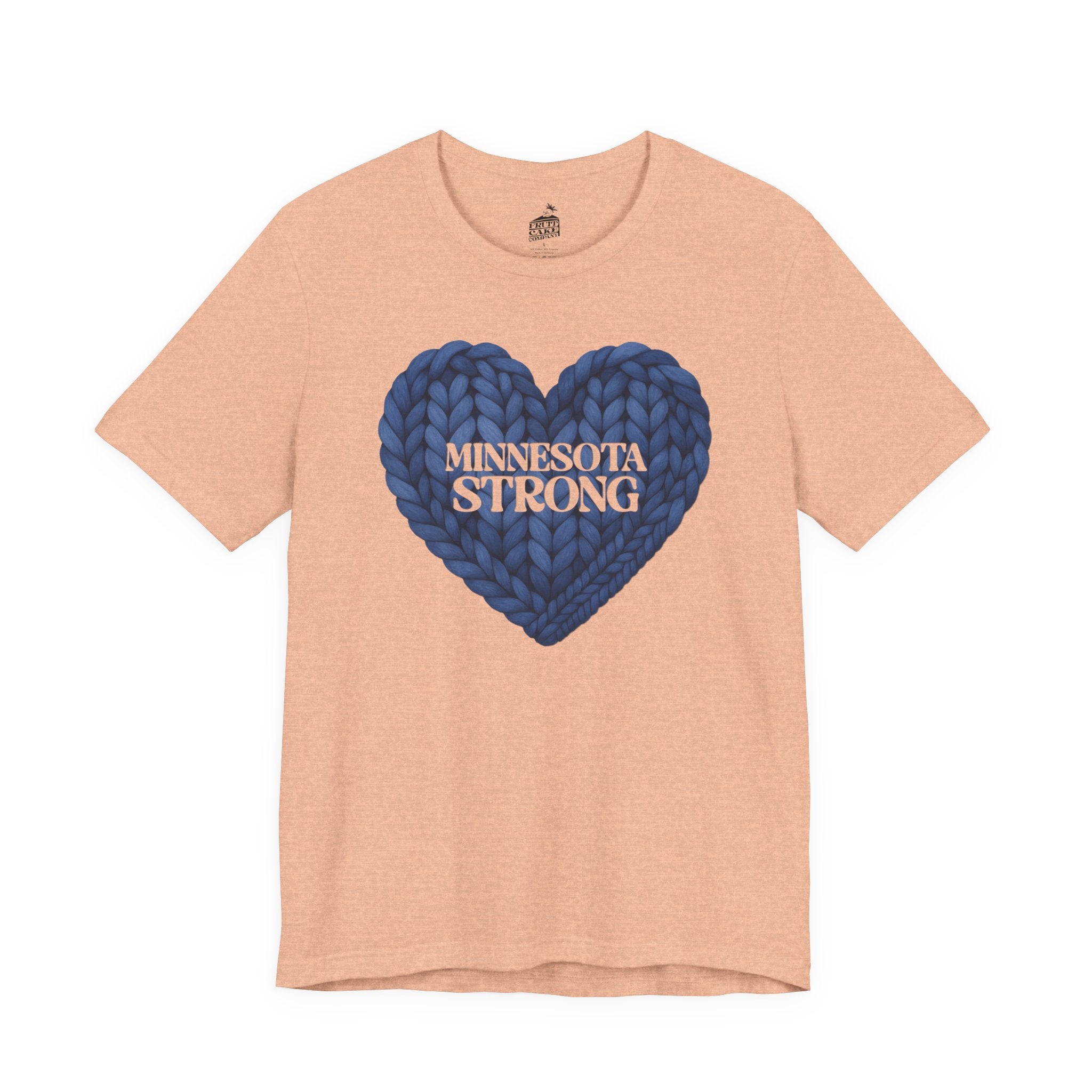 Minnesota Strong Knit Blue Heart T-Shirt | Heart Graphic Tee