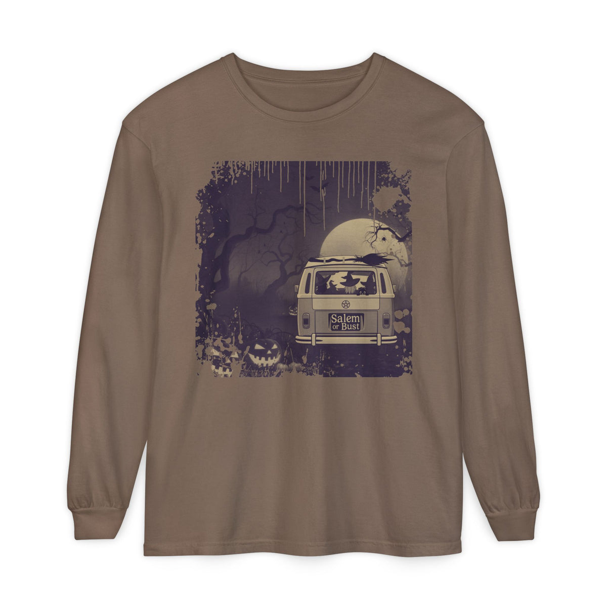 Vintage Salem or Bust Halloween Long Sleeve Tshirt | Spooky original design Long Sleeve