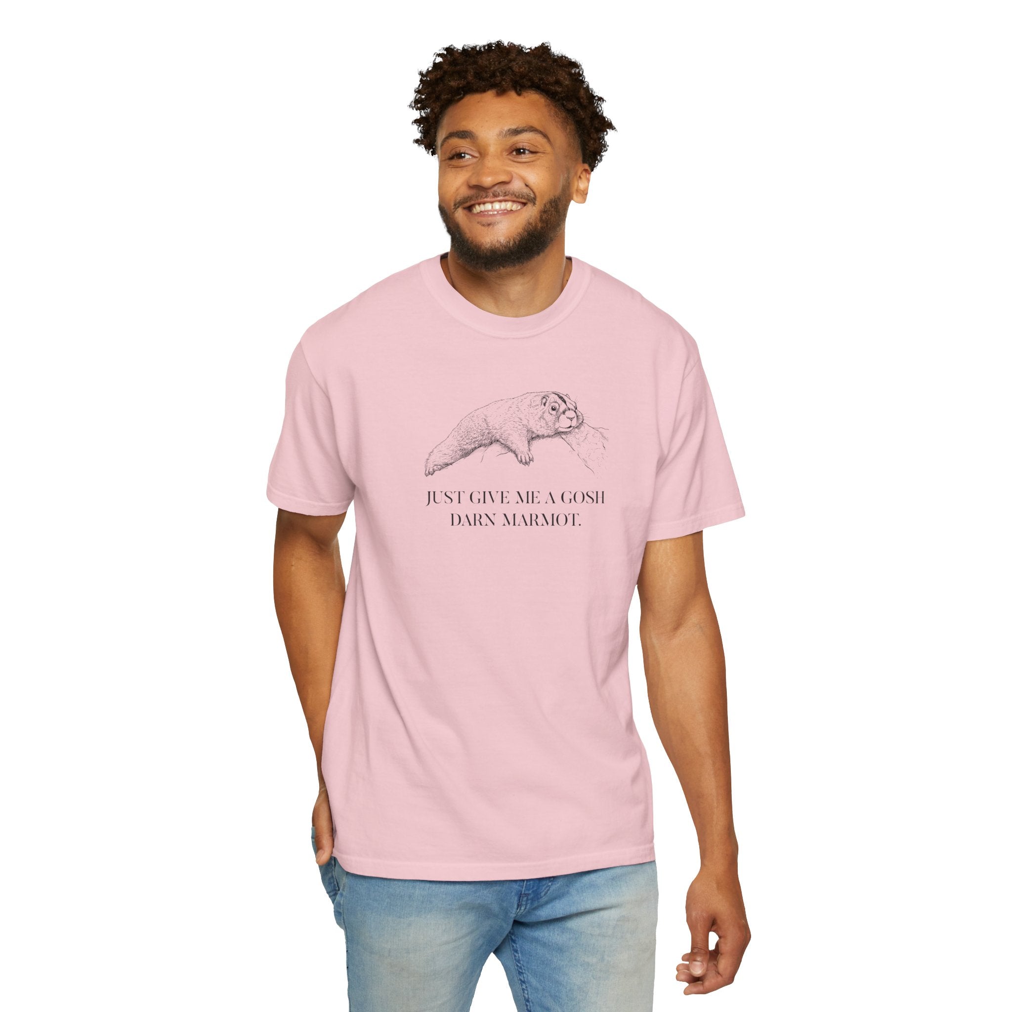"Give Me A Darn Marmot" Tshirt | Animal Lover Humor Tee