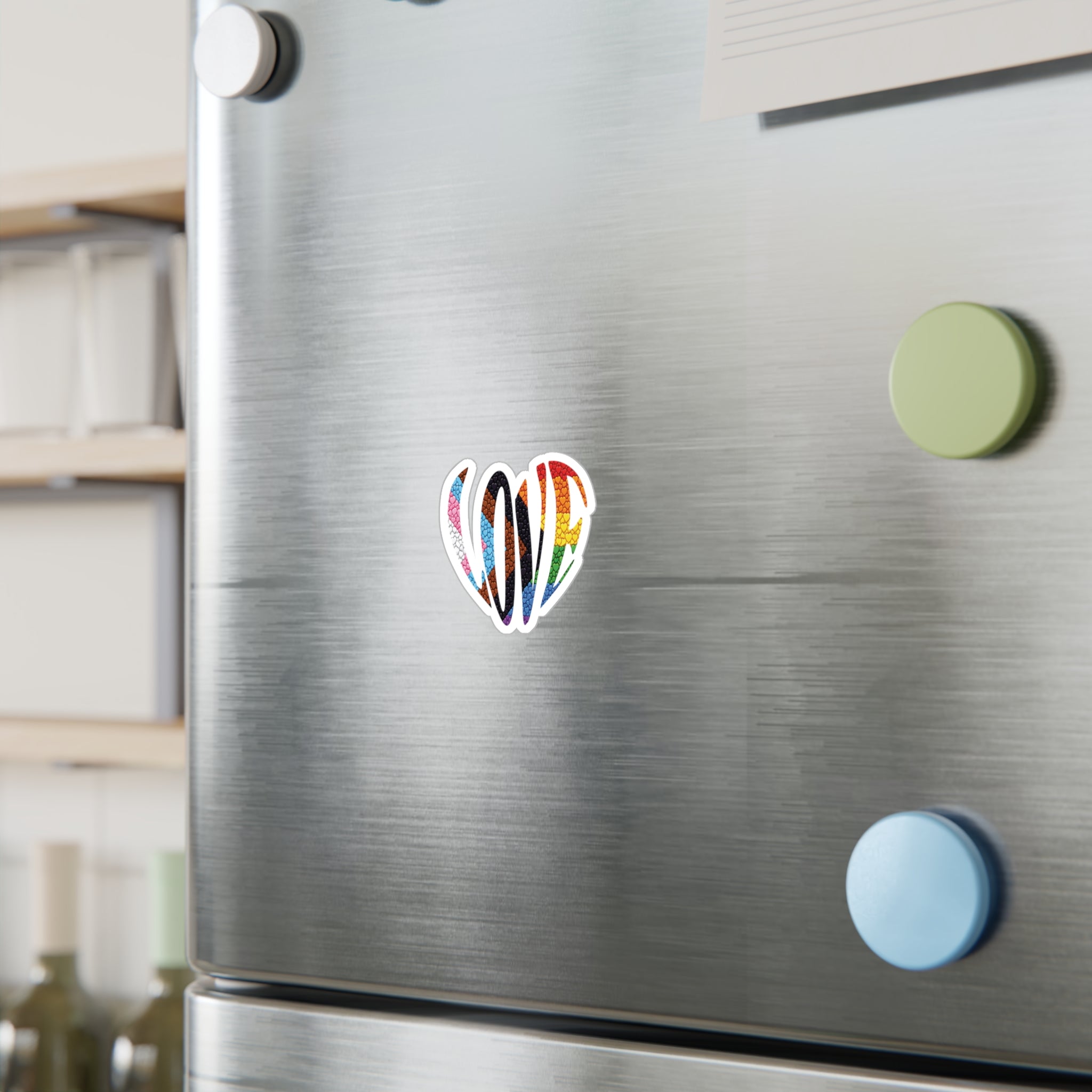 Pride Love Heart Sticker | Kiss-Cut Vinyl Decal