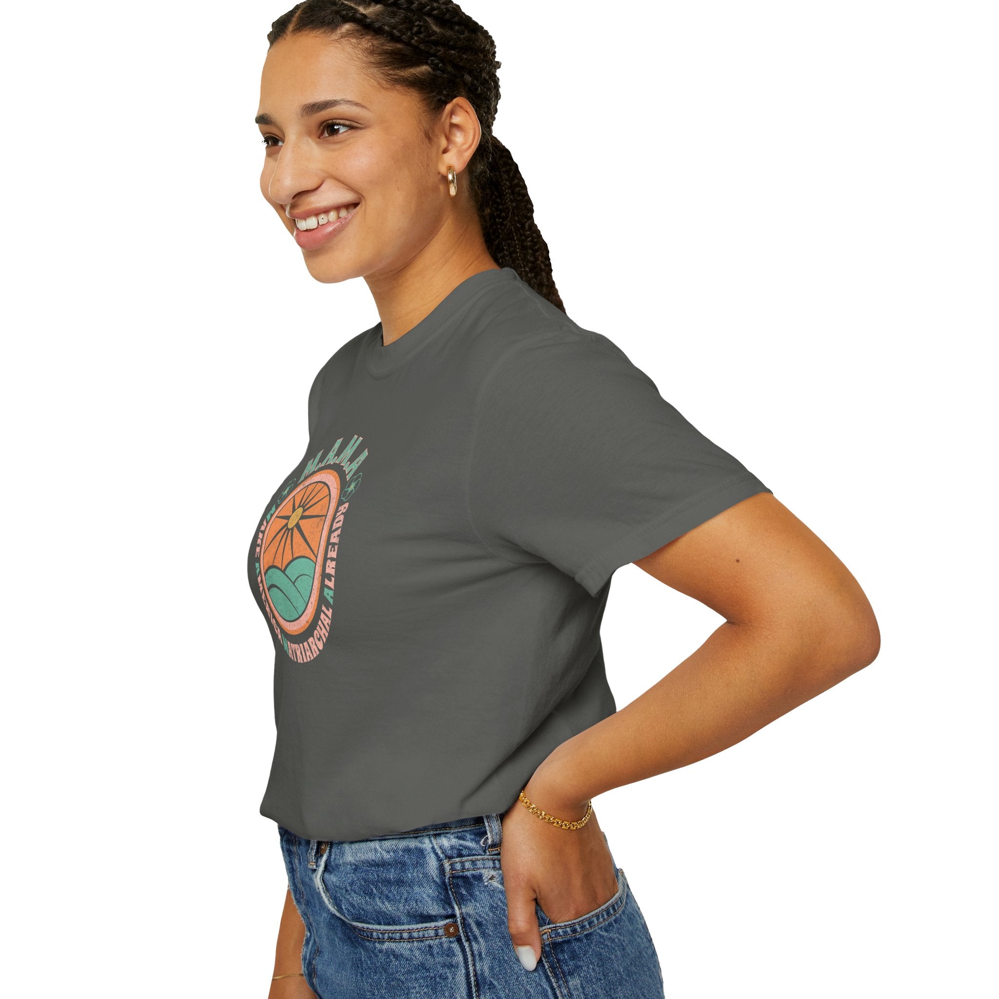 M.A.M.A 'Make America Matriarchal Already' T-Shirt — Retro Sun & Waves Feminist Tee