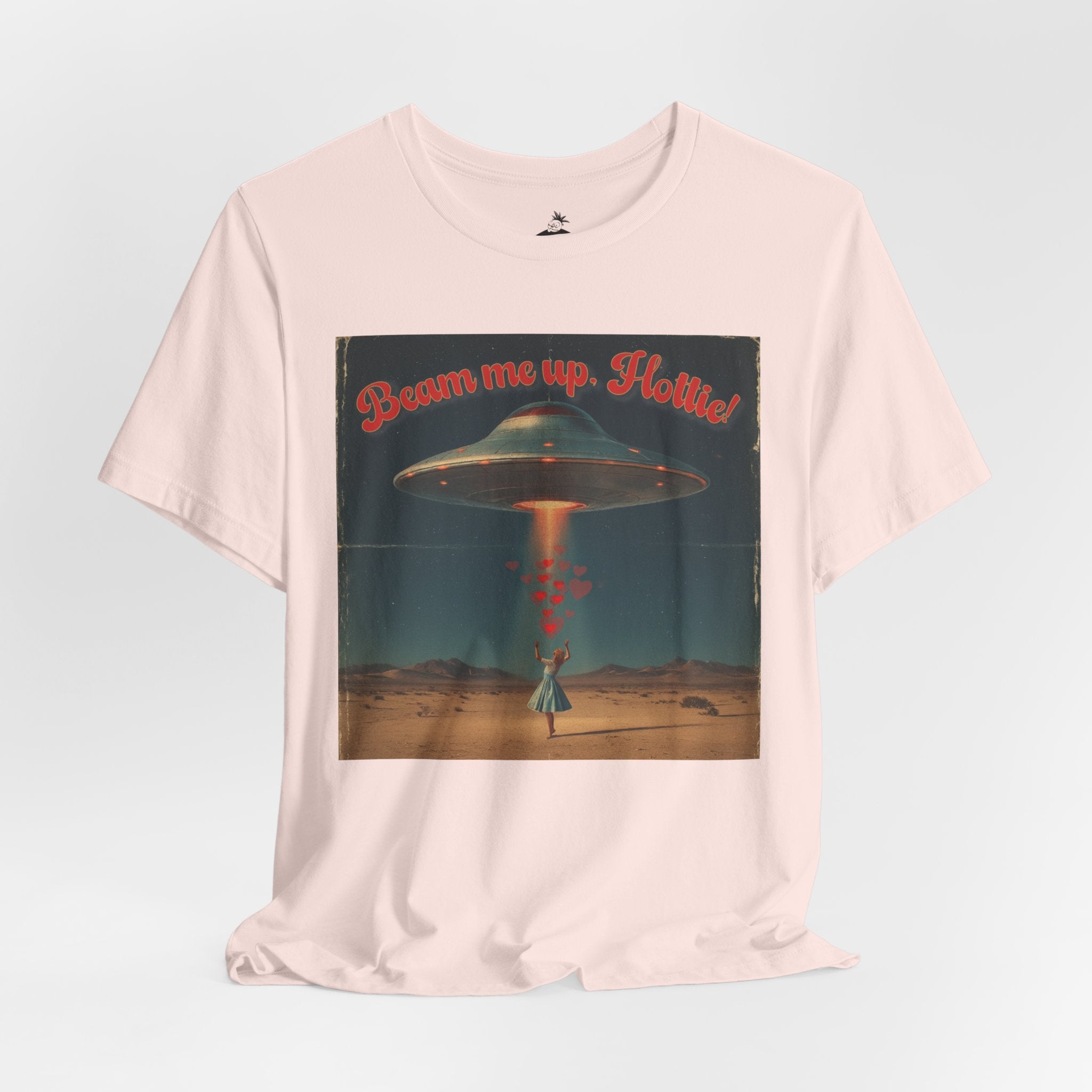 Beam Me Up, Hottie Valentine Tshirt | Star Trek pun for fun Valentine's gift | Sci-fi star crossed lovers top | Abducted by Love Shirt