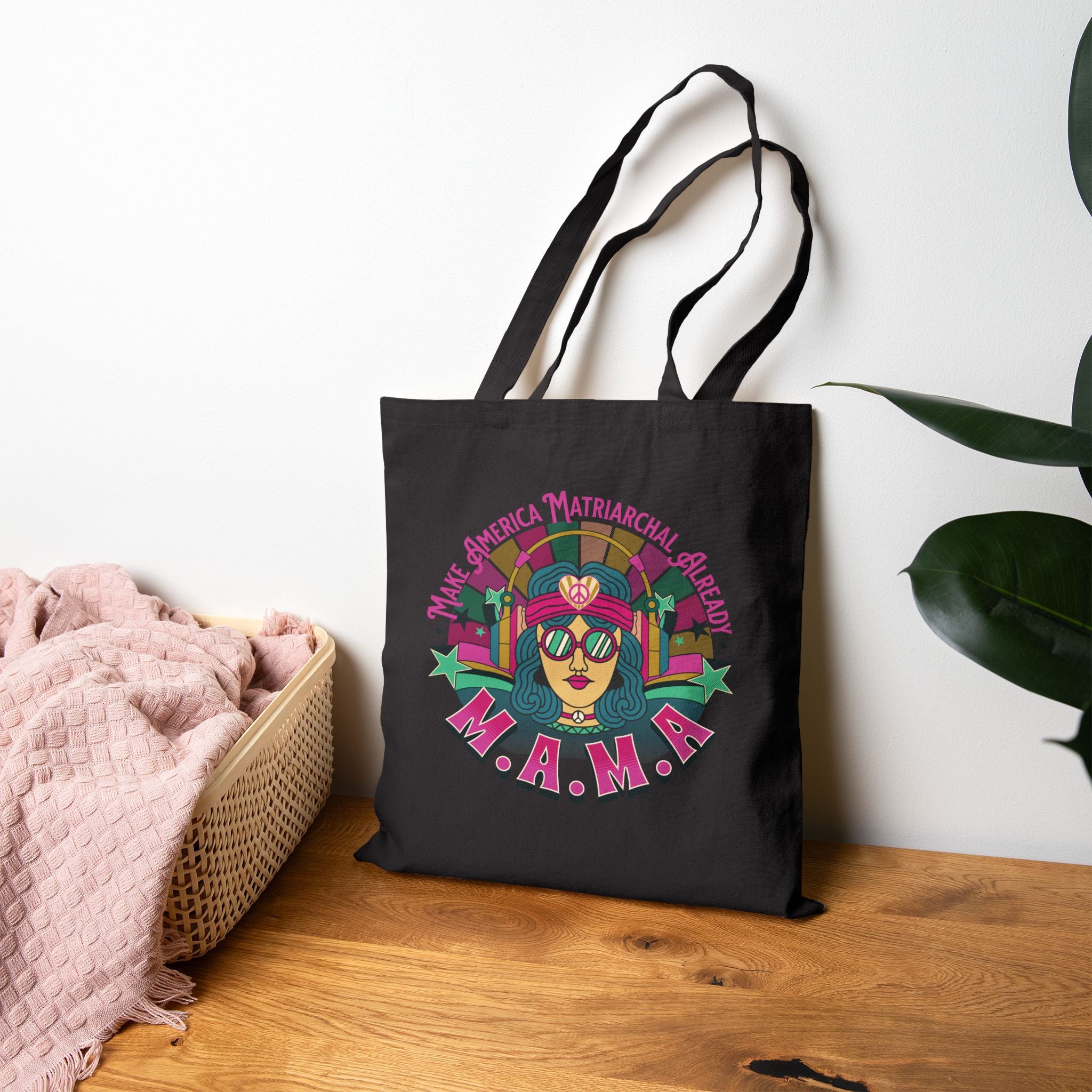 Retro 'Make America Matriarchal Already' Grocery Tote Bag