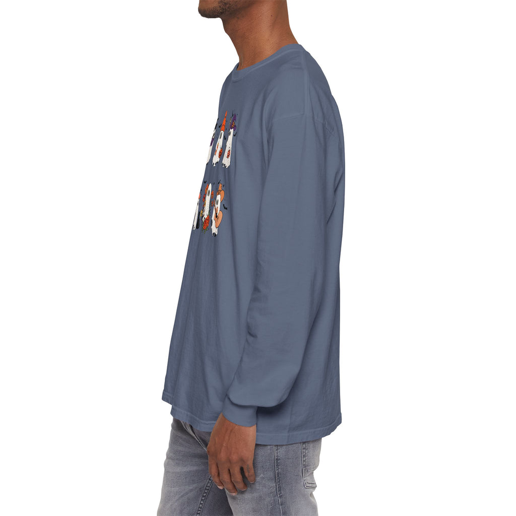 Halloween Ghost Cats Long Sleeve Tshirt | Fun Holiday original design Long Sleeve