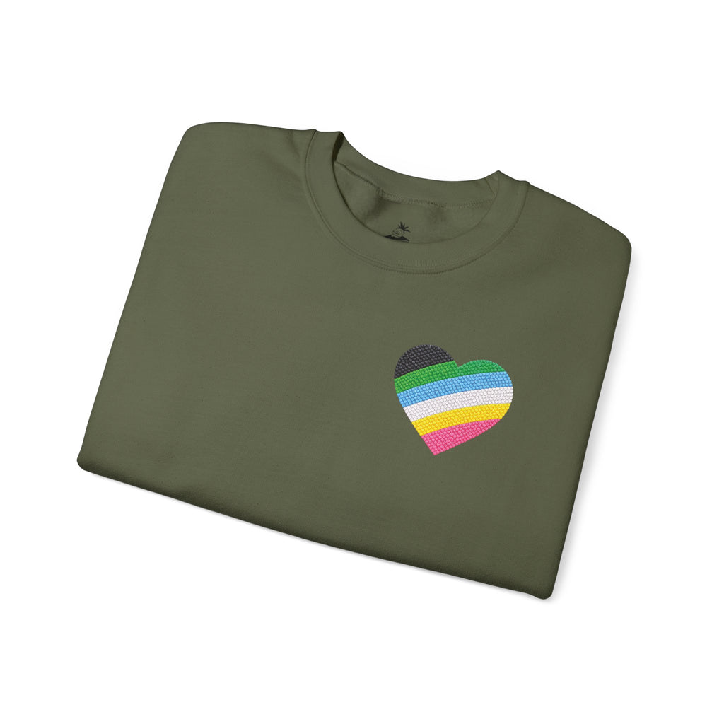 Disability Pride Sweatshirt | Heart Graphic Crewneck