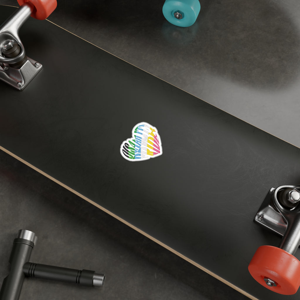Disability Pride Heart Sticker | Kiss-Cut Vinyl Decal