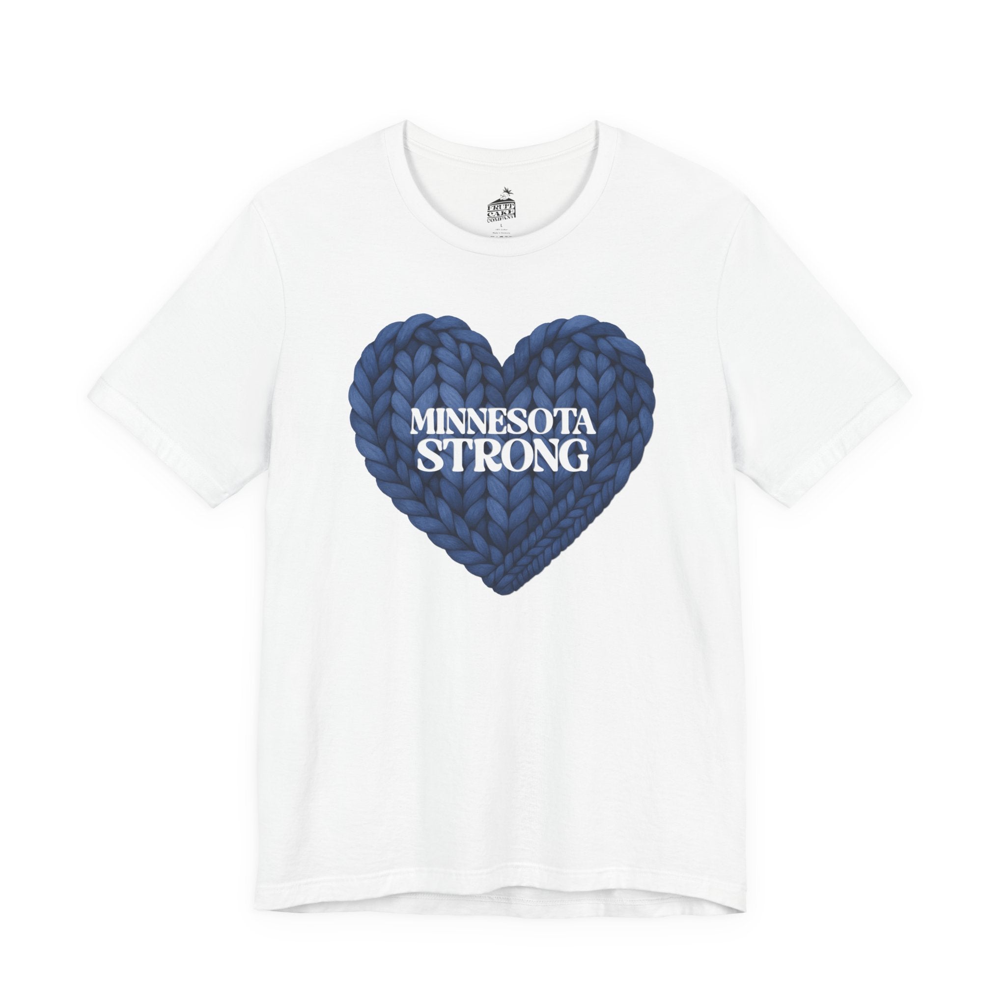 Minnesota Strong Knit Blue Heart T-Shirt | Heart Graphic Tee