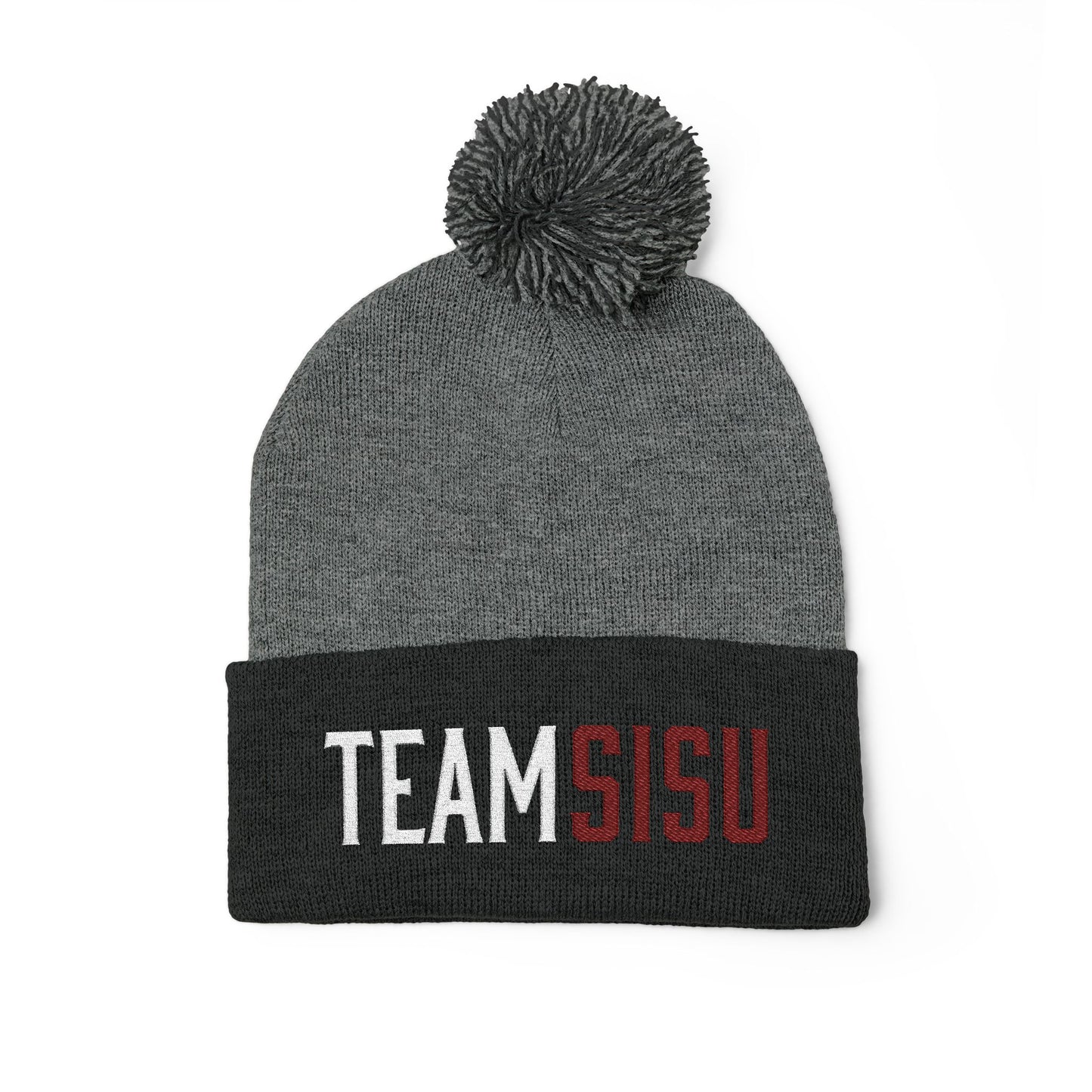 Team SISU Pom Pom Tuque Black and Grey