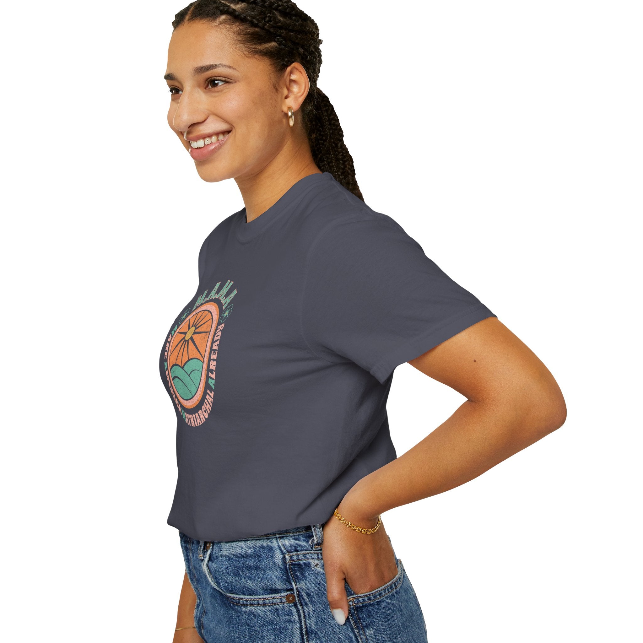 M.A.M.A 'Make America Matriarchal Already' T-Shirt — Retro Sun & Waves Feminist Tee