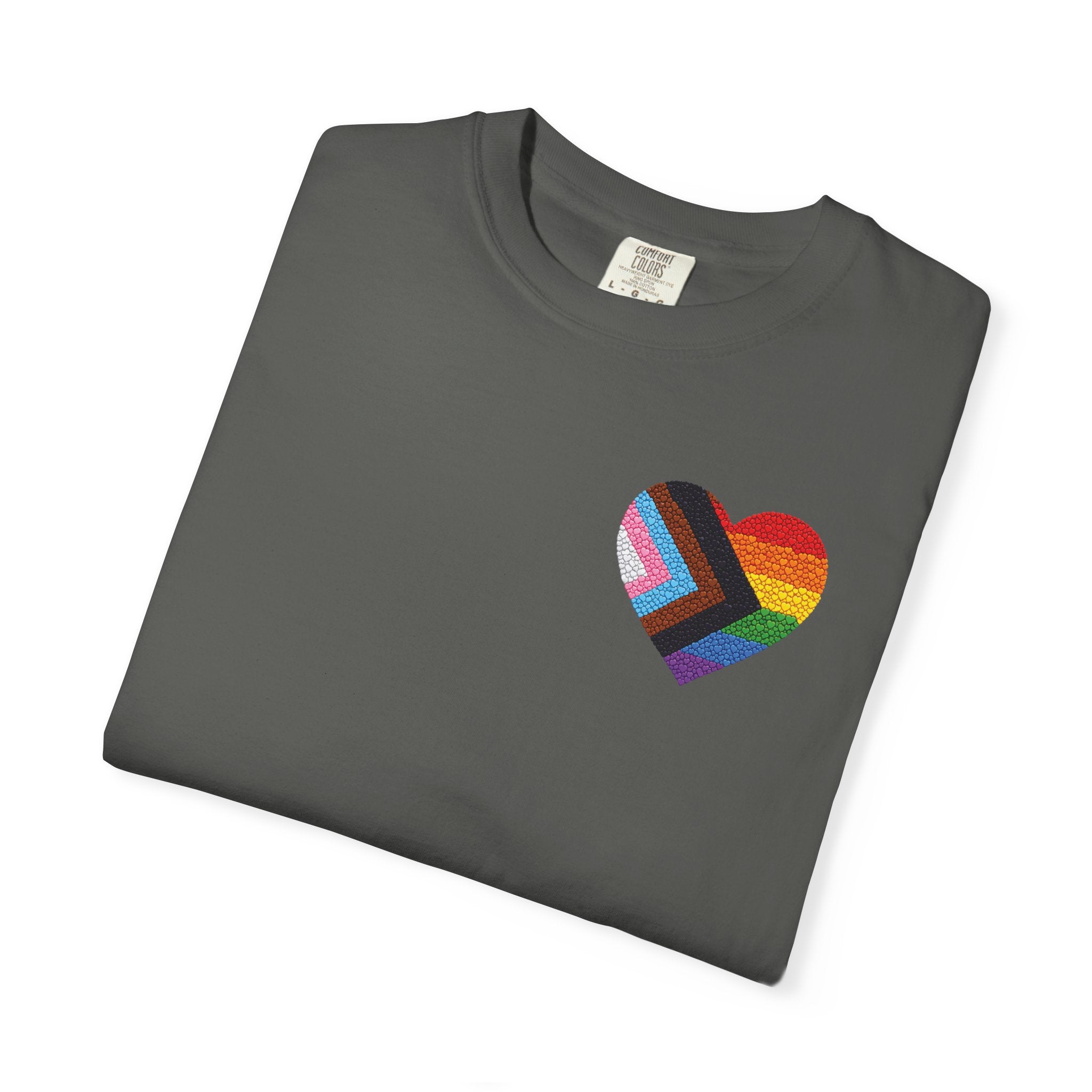 Pride Heart T-Shirt | Rainbow Striped Love Heart Tee