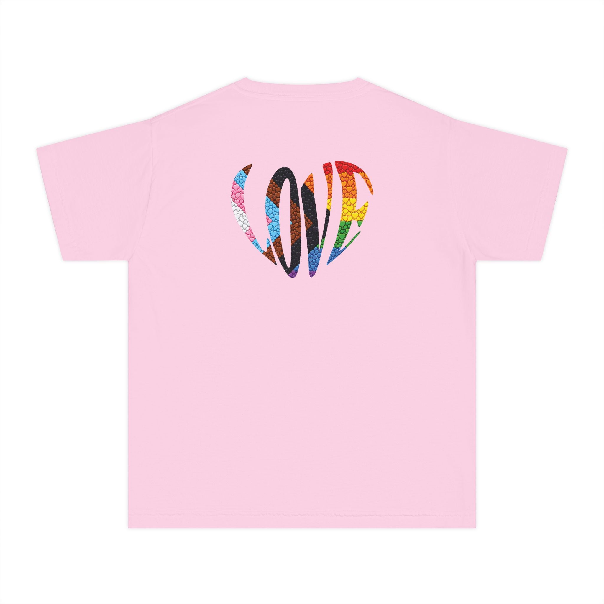Love Heart Youth Tee | Pride Colors Heart Graphic
