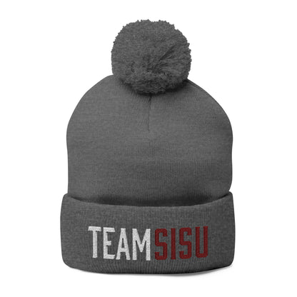Team SISU Pom Pom Tuque Black and Grey