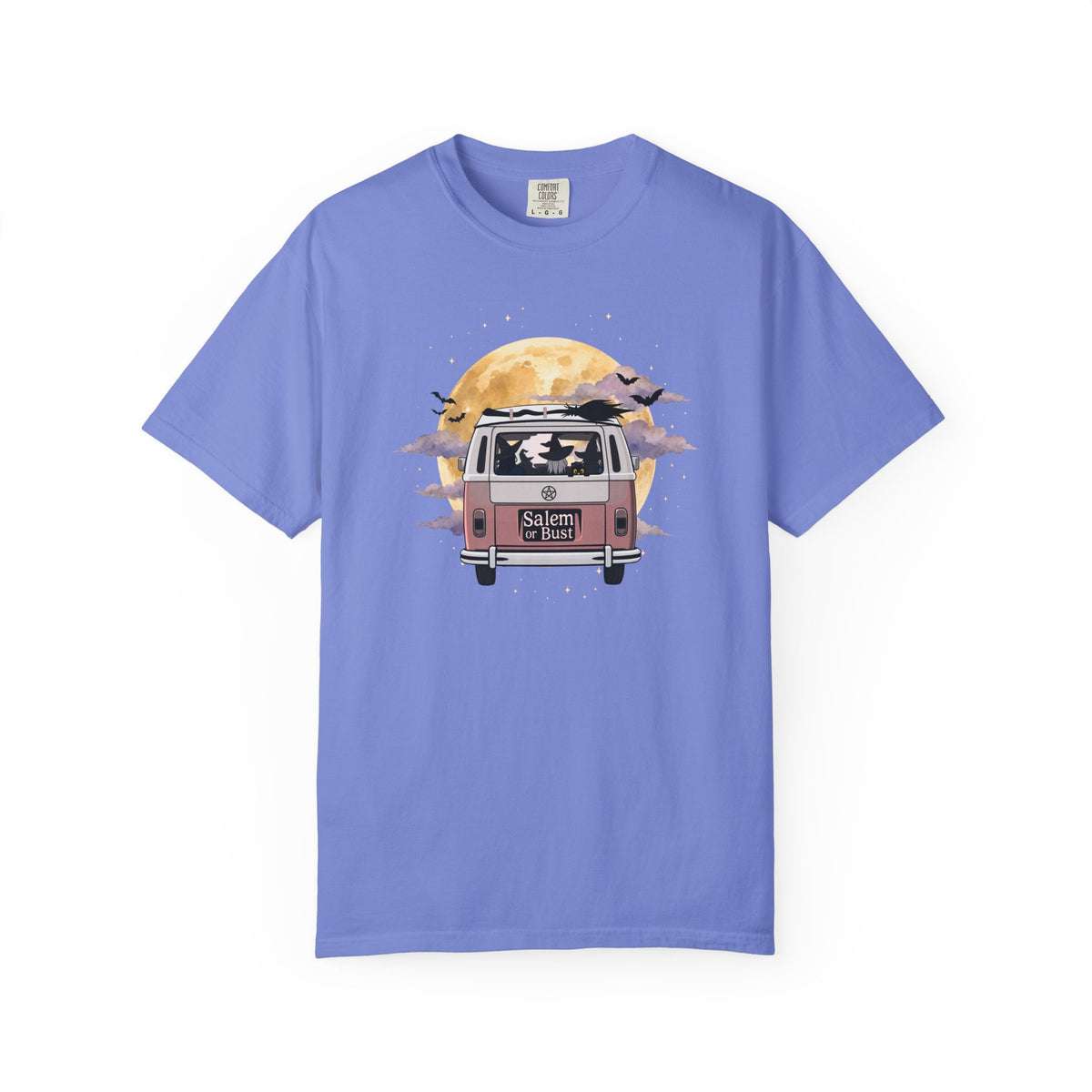 Witchy Halloween Vibes Tshirt | Hippie Bus Driving to the Full Moon Top