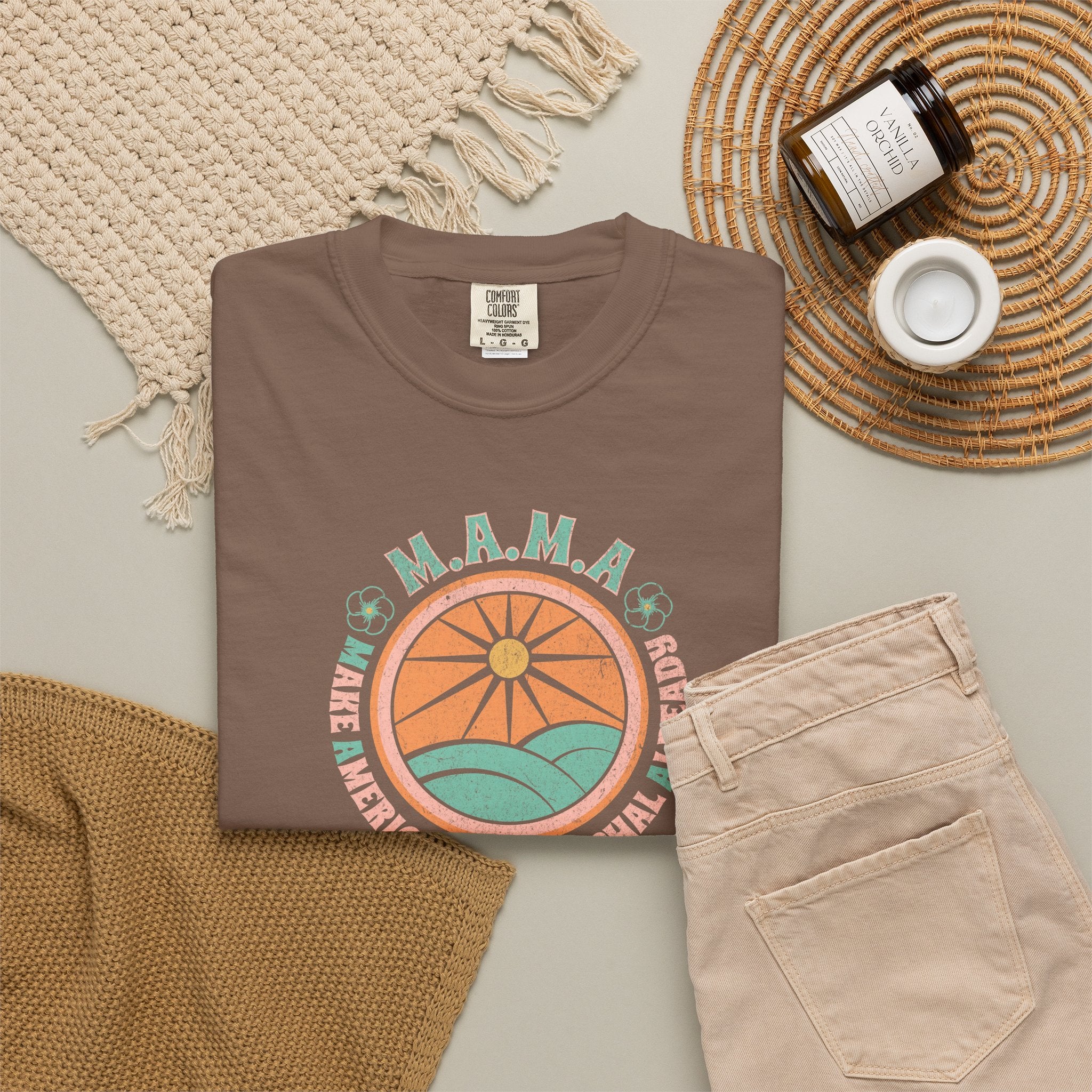M.A.M.A 'Make America Matriarchal Already' T-Shirt — Retro Sun & Waves Feminist Tee