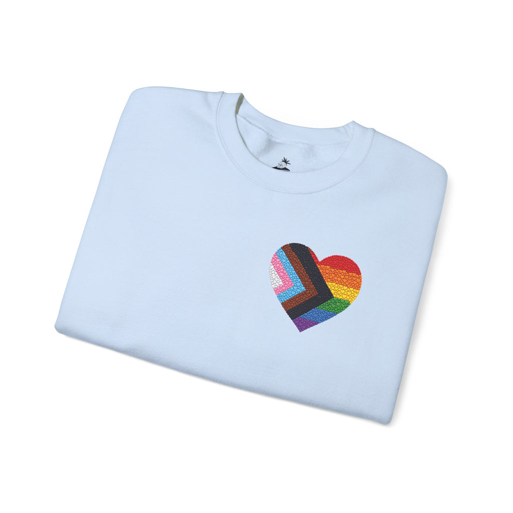 Rainbow Heart Pride Sweatshirt | Heart Graphic Crewneck