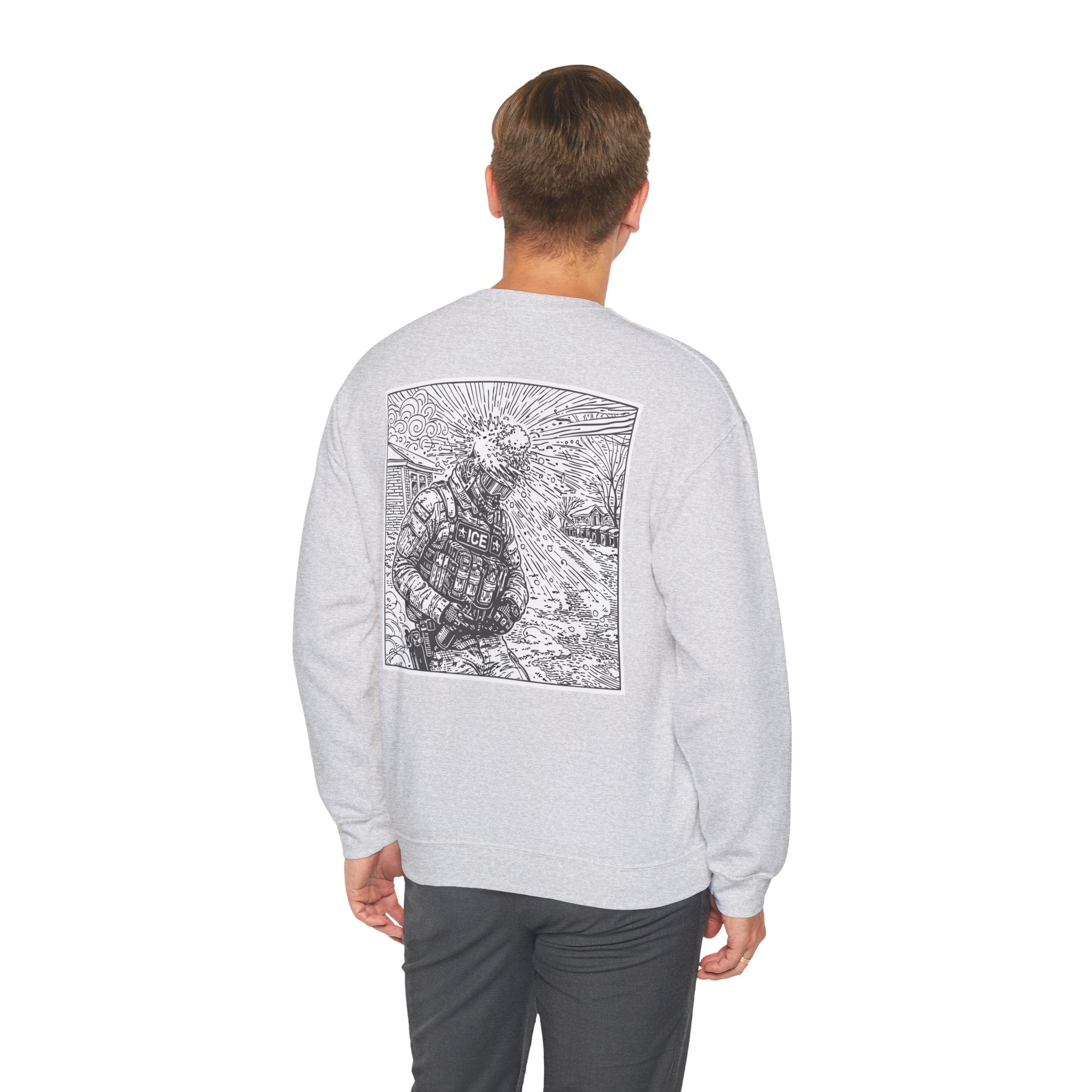 Resisting Ice One Snowball At A Time | Detailed Back Illustration Nailed With A Snowa