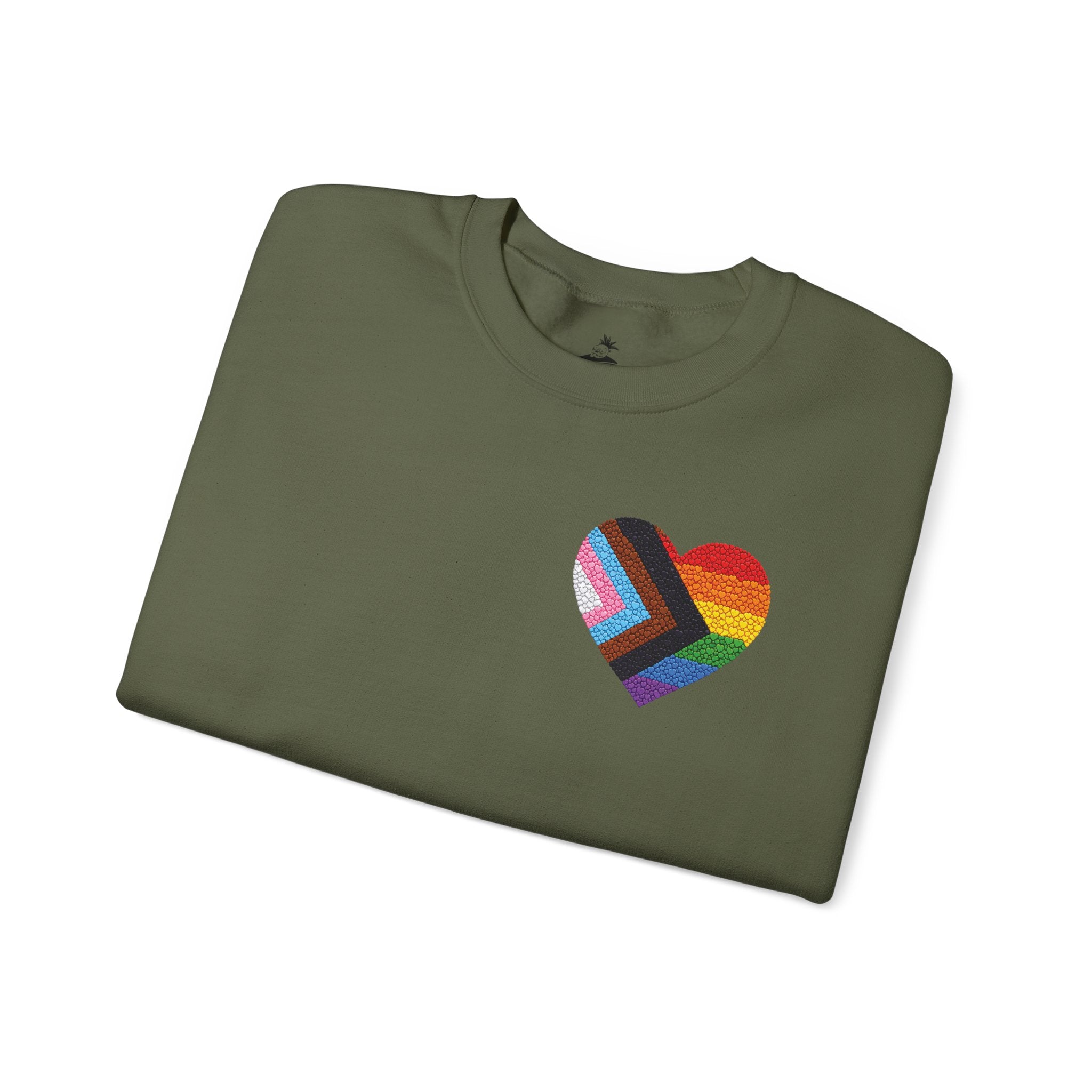 Rainbow Heart Pride Sweatshirt | Heart Graphic Crewneck