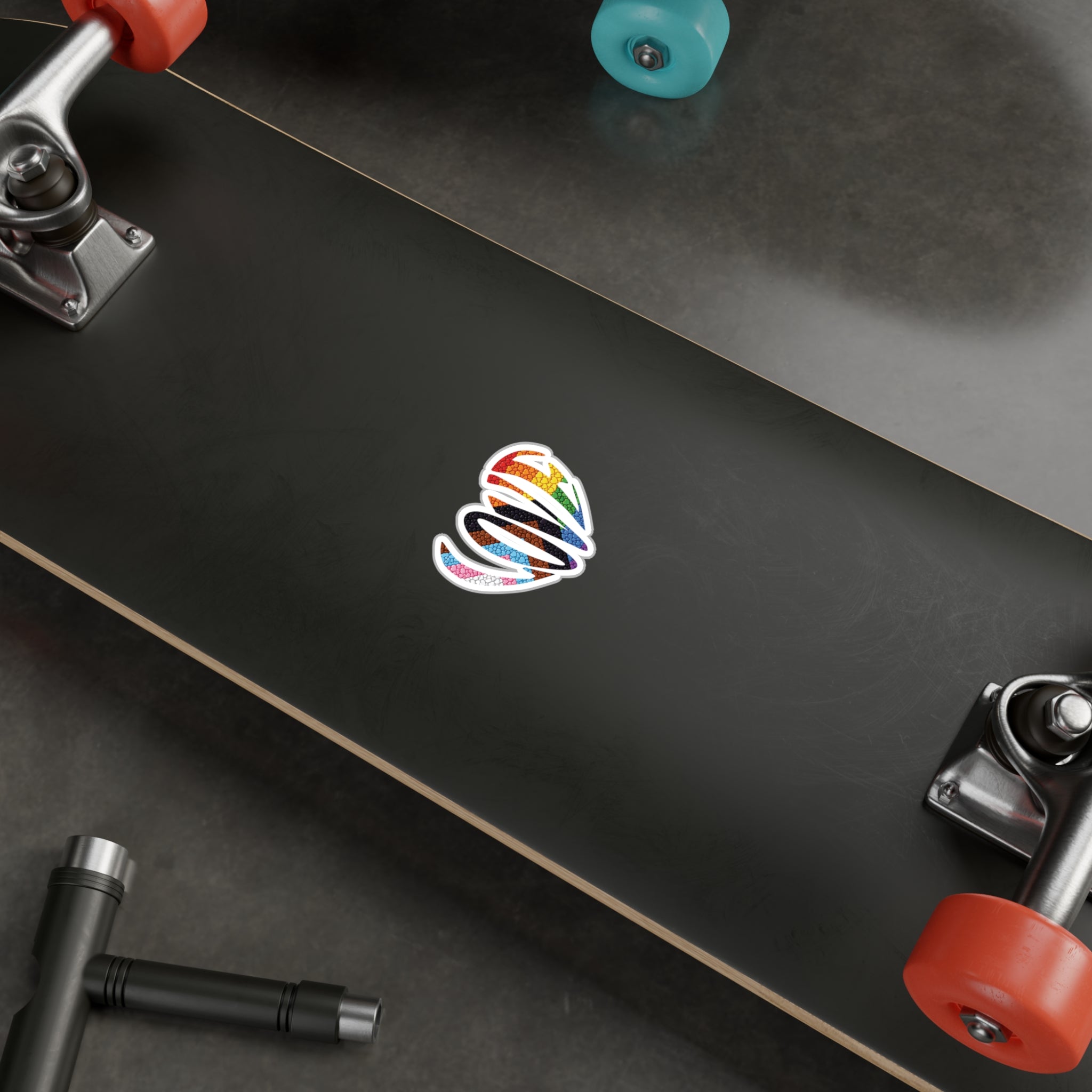 Pride Love Heart Sticker | Kiss-Cut Vinyl Decal