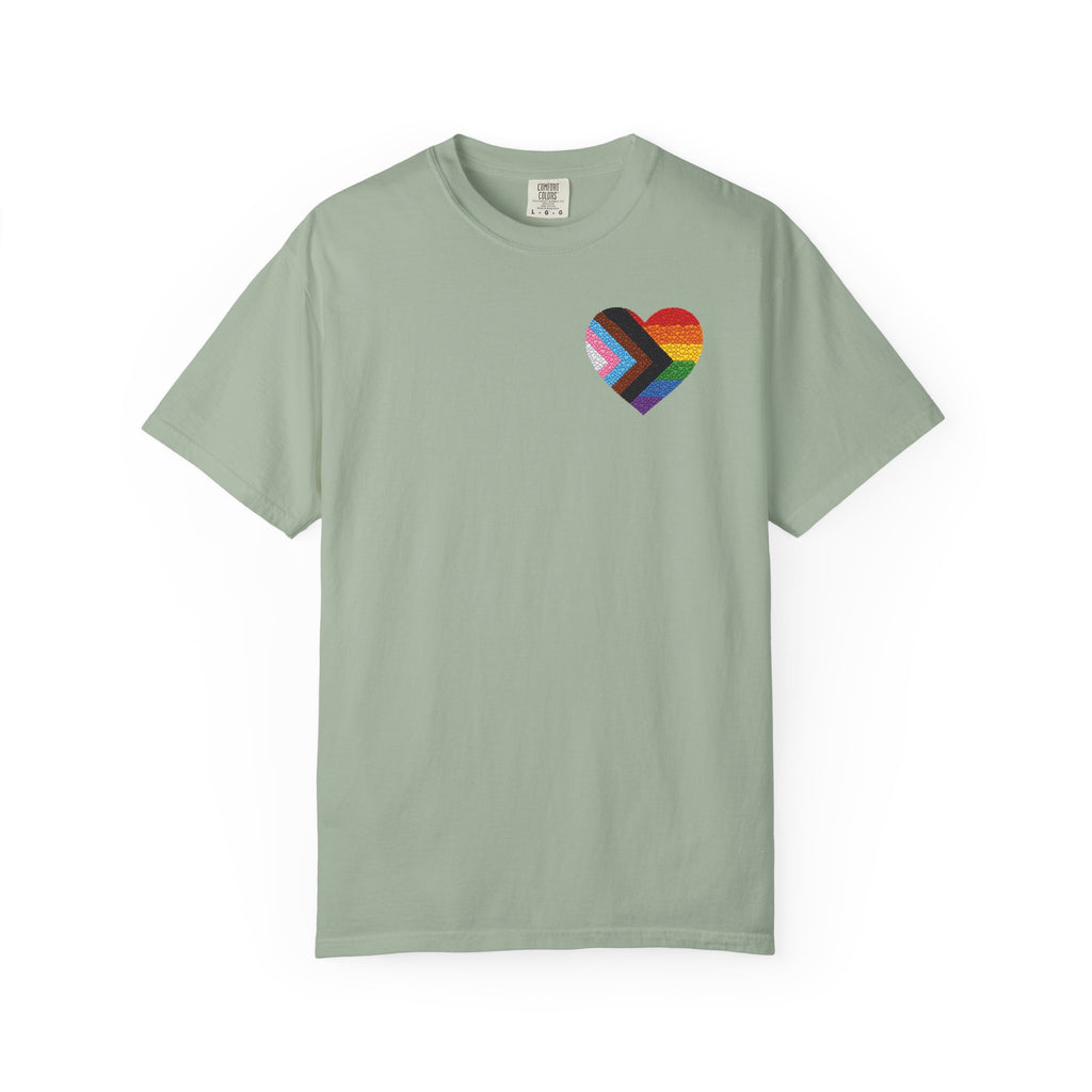 Pride Heart T-Shirt | Rainbow Striped Love Heart Tee