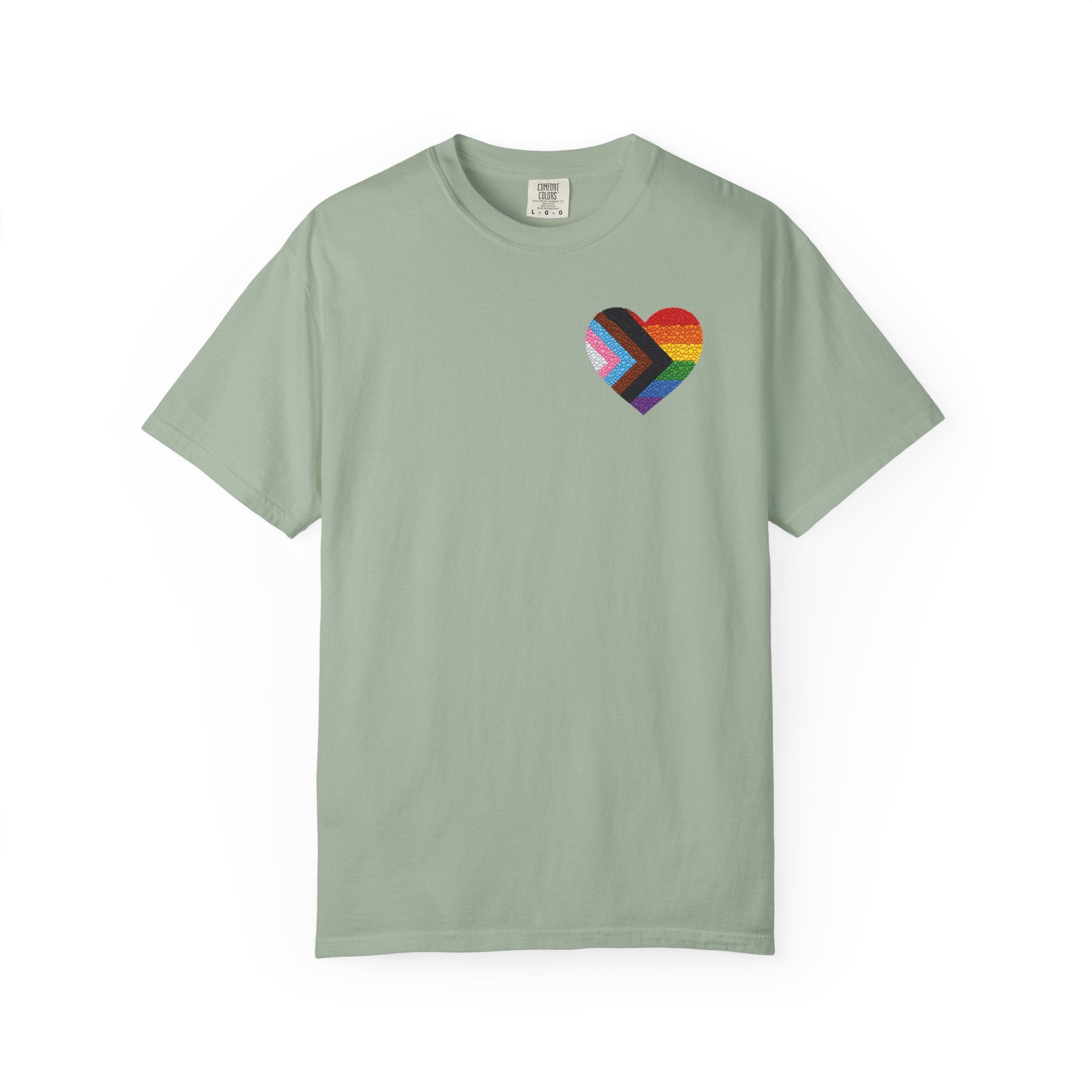 Pride Heart T-Shirt | Rainbow Striped Love Heart Tee
