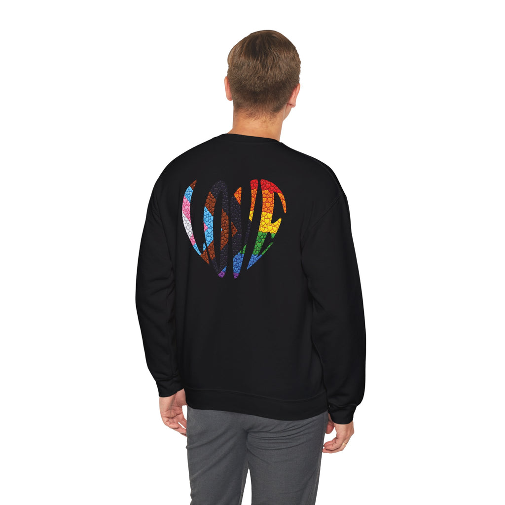 Rainbow Heart Pride Sweatshirt | Heart Graphic Crewneck