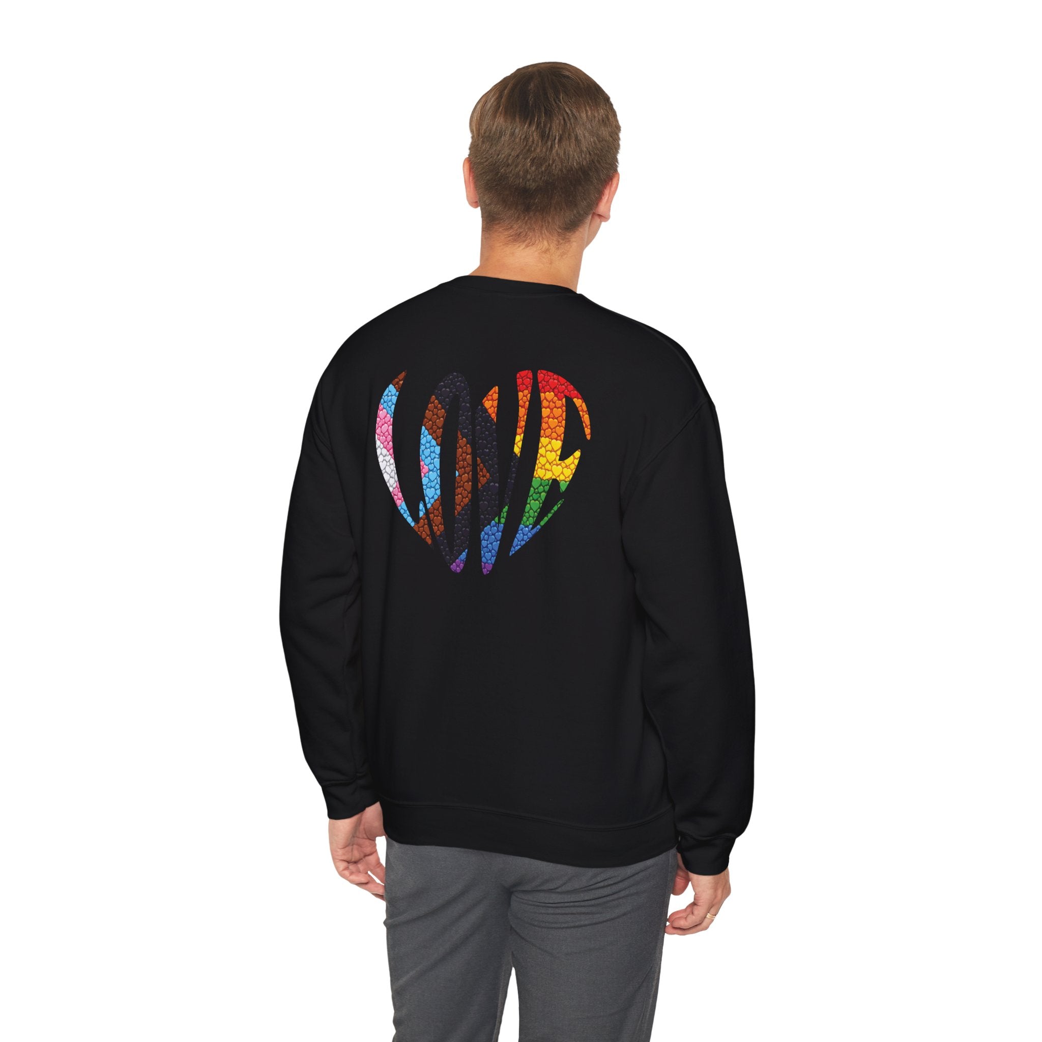 Rainbow Heart Pride Sweatshirt | Heart Graphic Crewneck