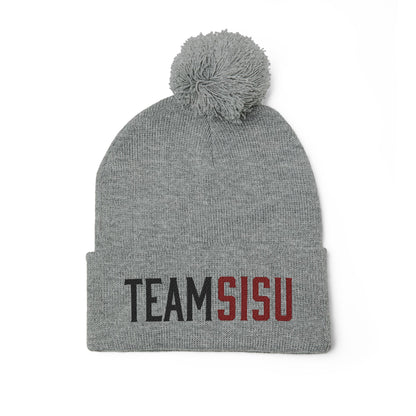 Team SISU Name Mark Cozy Pom Pom Knit Hat