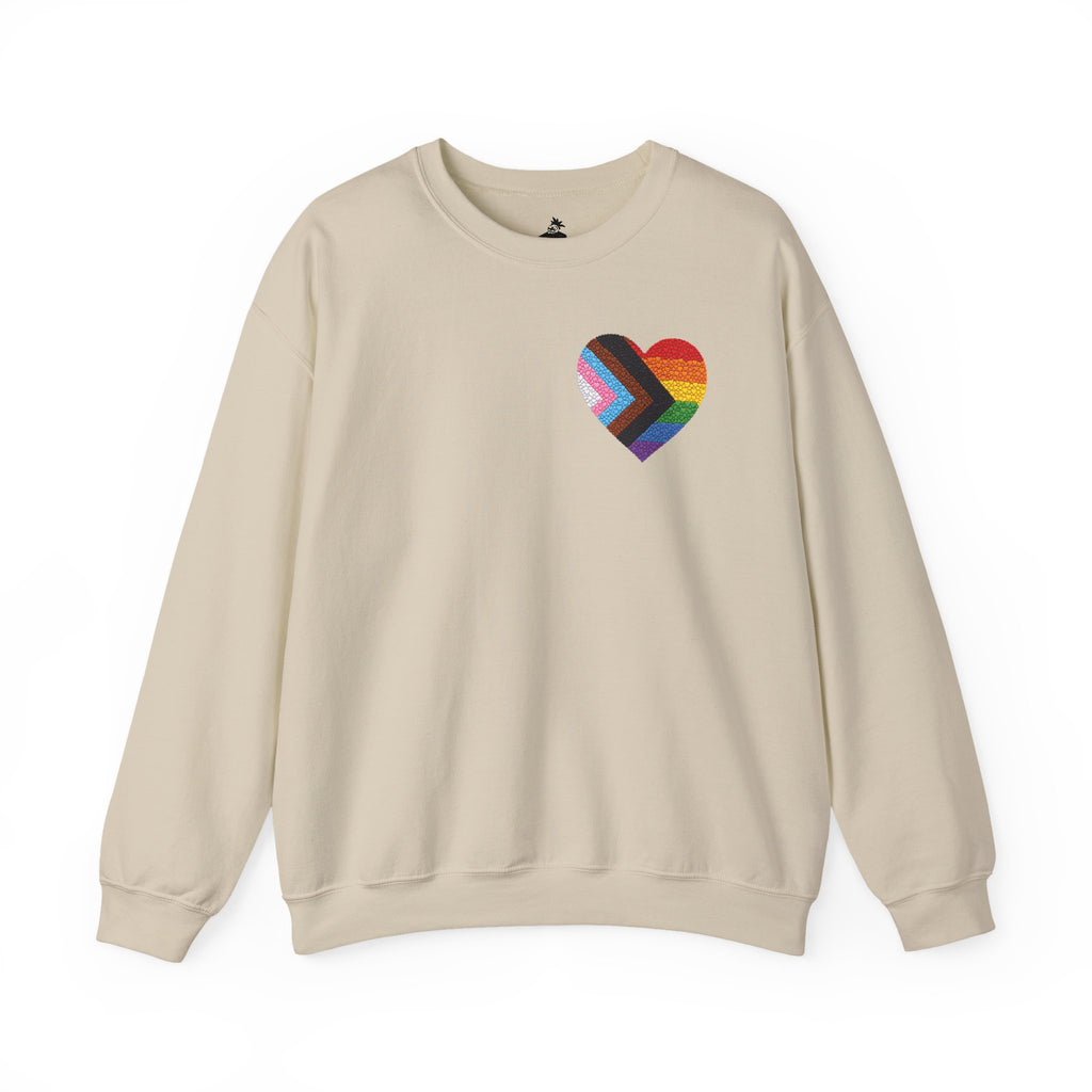 Rainbow Heart Pride Sweatshirt | Heart Graphic Crewneck